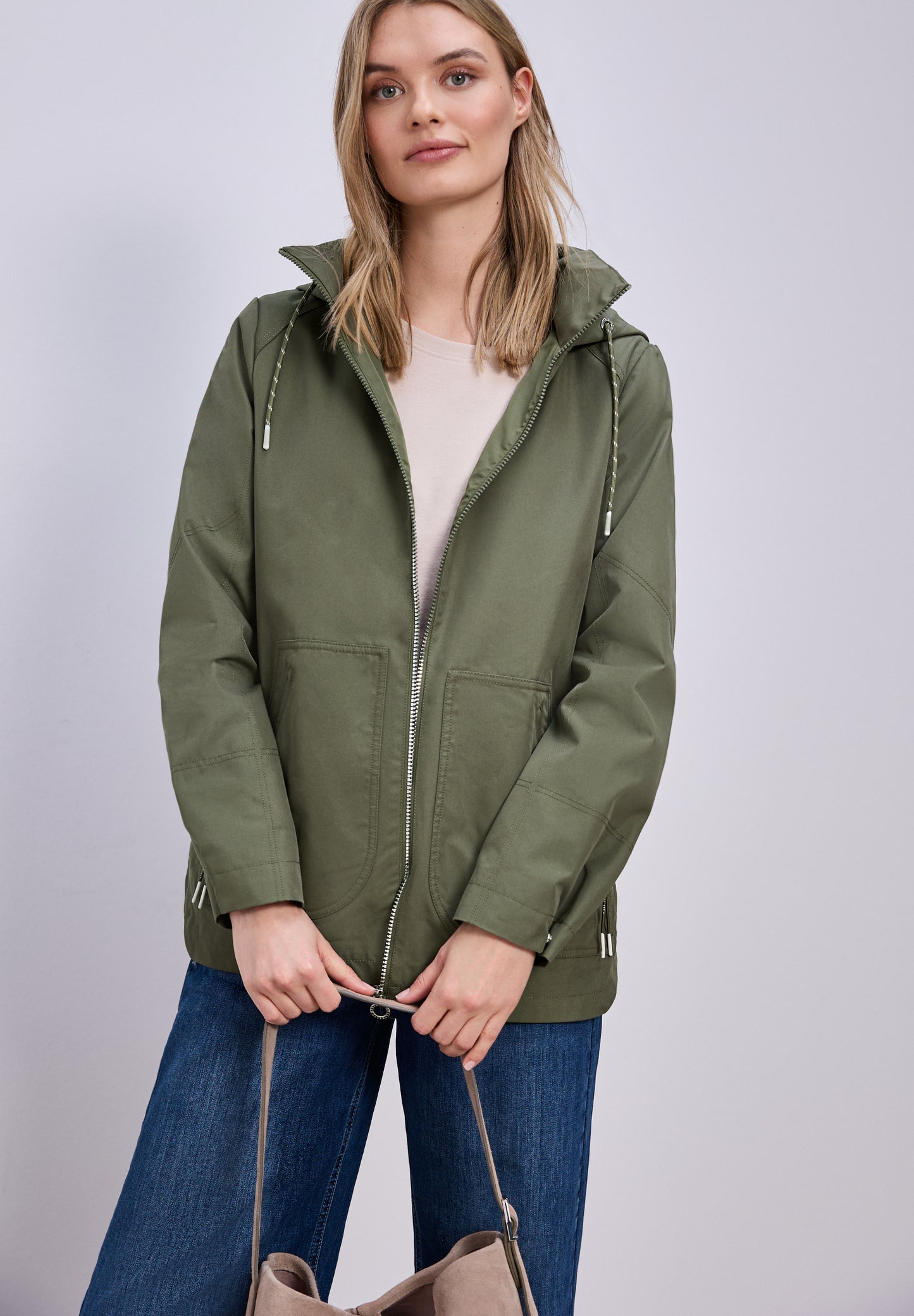 Street One - Parka - Farbe: Dark Vetiver Green