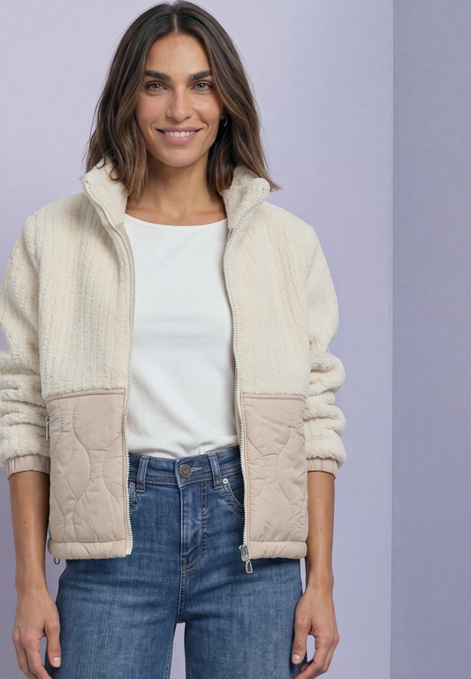 Street One - Teddy-Jacke mit Softshelldetails - Farbe: soft fawn beige