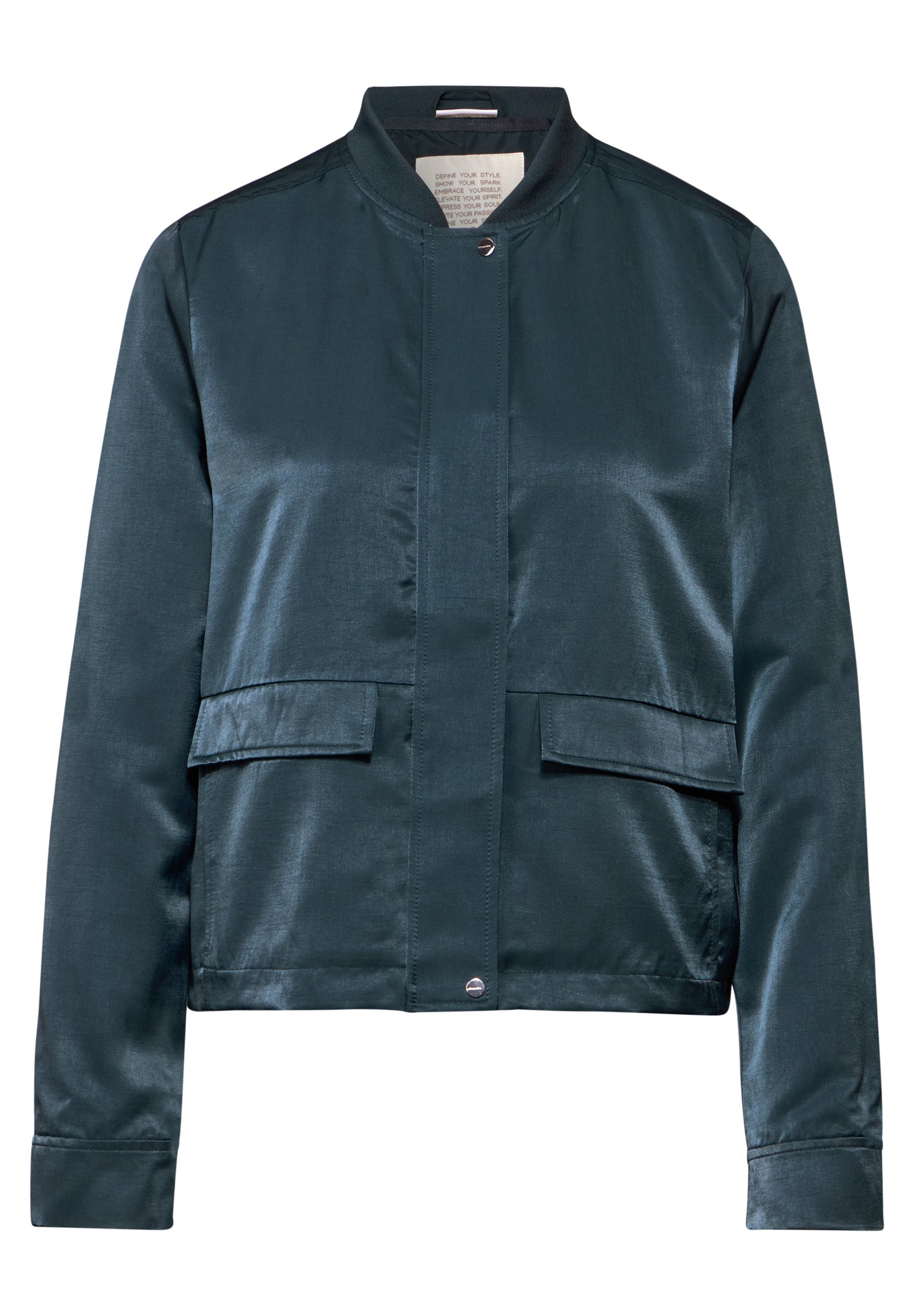 Street One Satin-Blouson - Farbe: cool vintage green