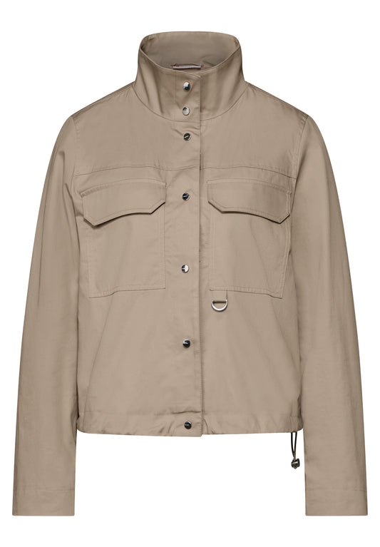 Street One Kurze Jacke mit Stehkragen - Farbe: safari beige