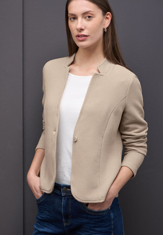 Street One Jacquard Blazer - Farbe: sanded beige