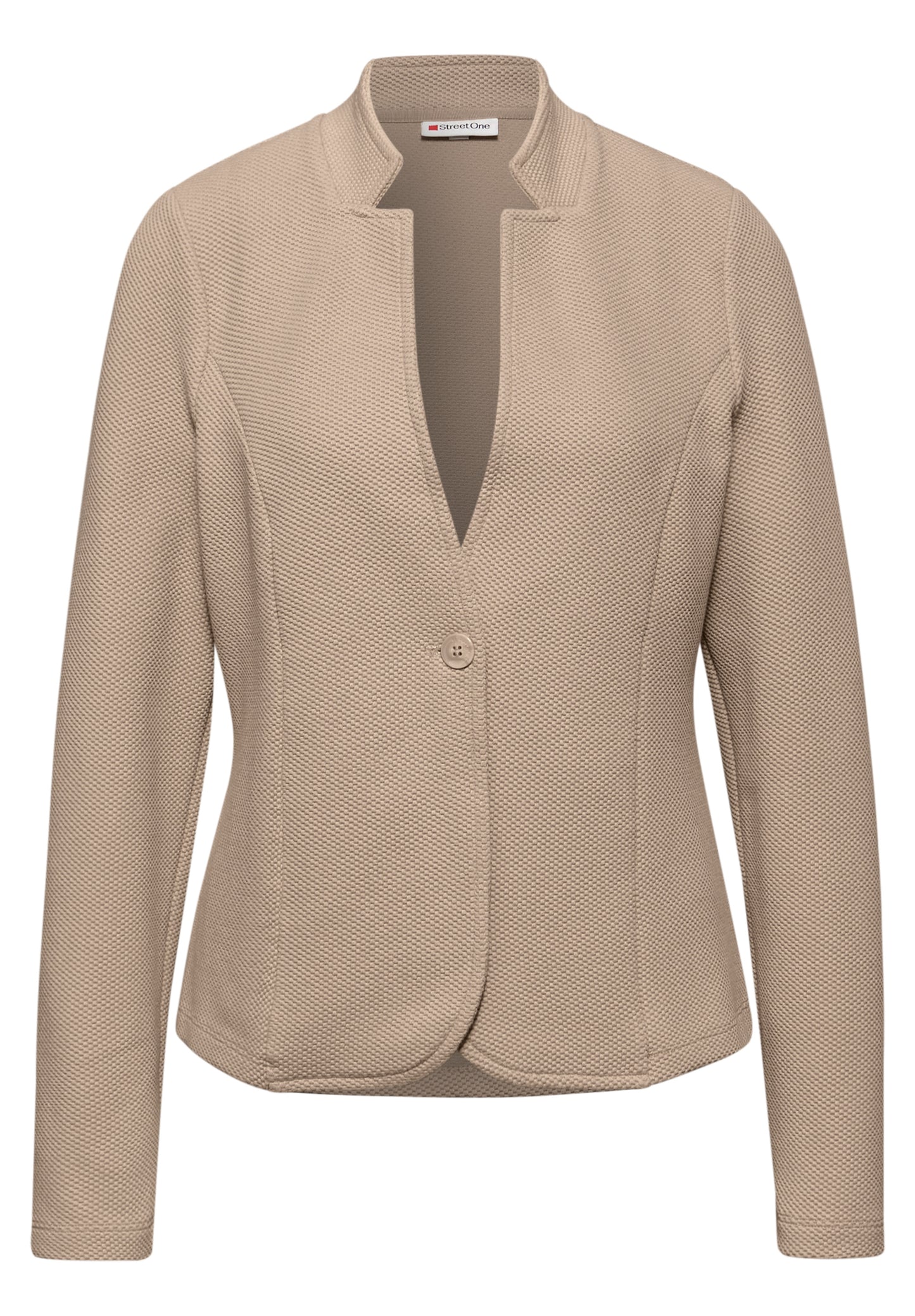 Street One Jacquard Blazer - Farbe: sanded beige