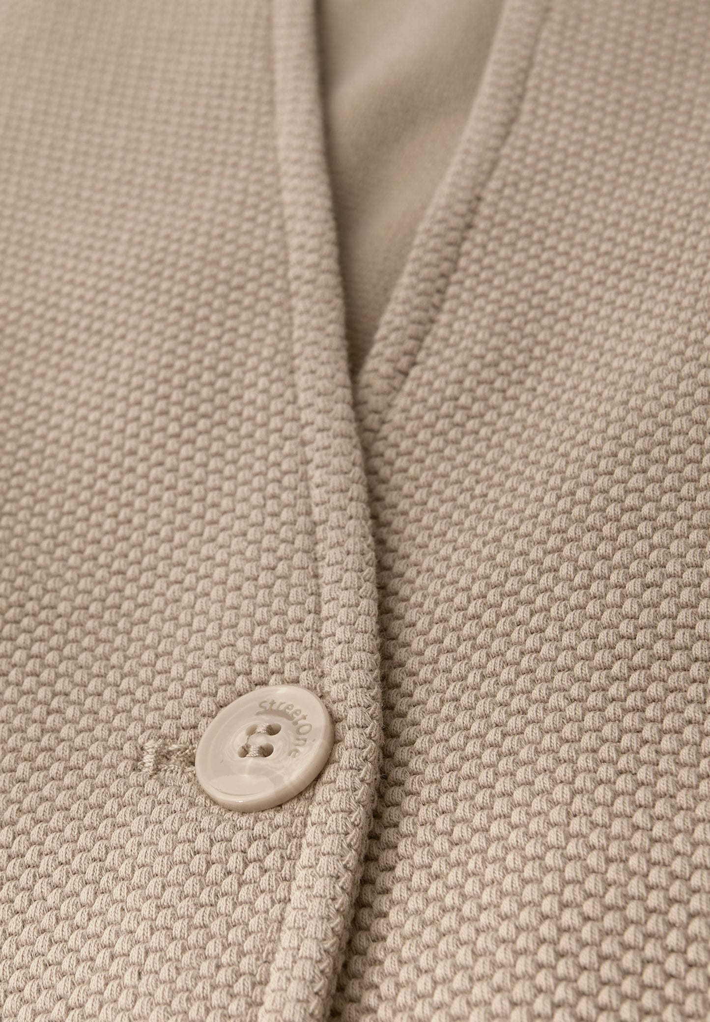 Street One Jacquard Blazer - Farbe: sanded beige
