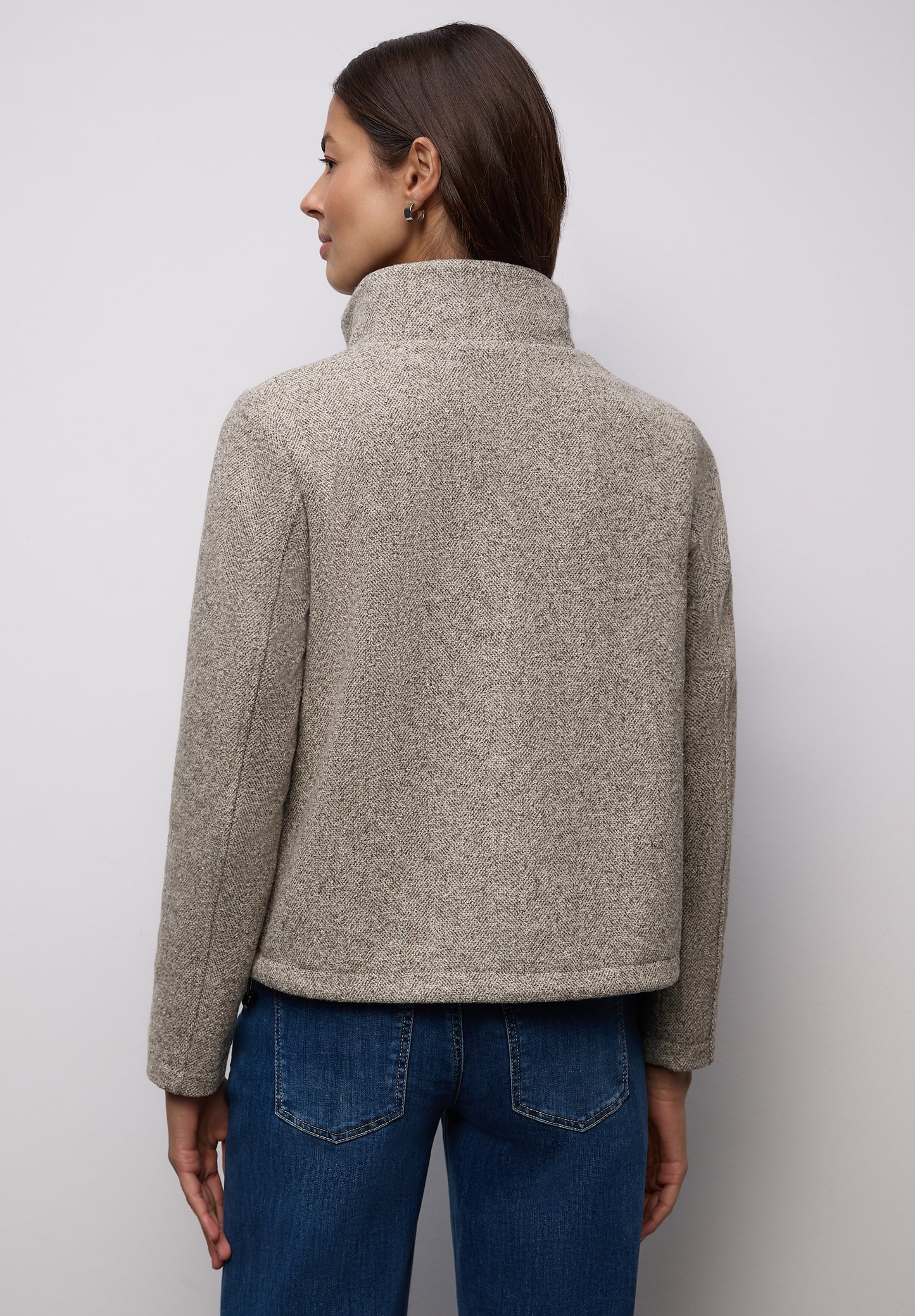 Street One - Jacke mit Stehkragen - Farbe: light terra mocha mel.