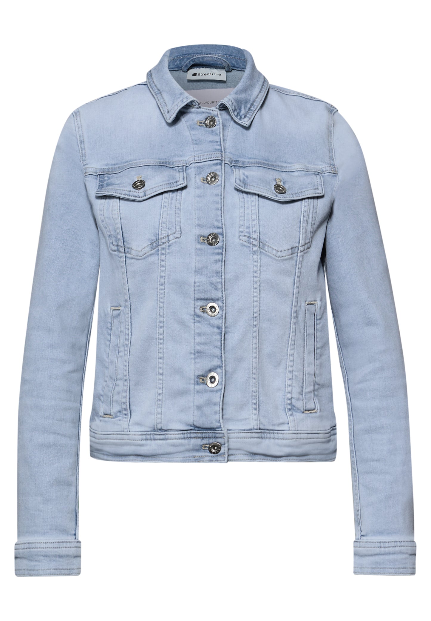 Street One - Jeansjacke mit Brusttaschen und Knöpfen - Farbe: Light blue washed