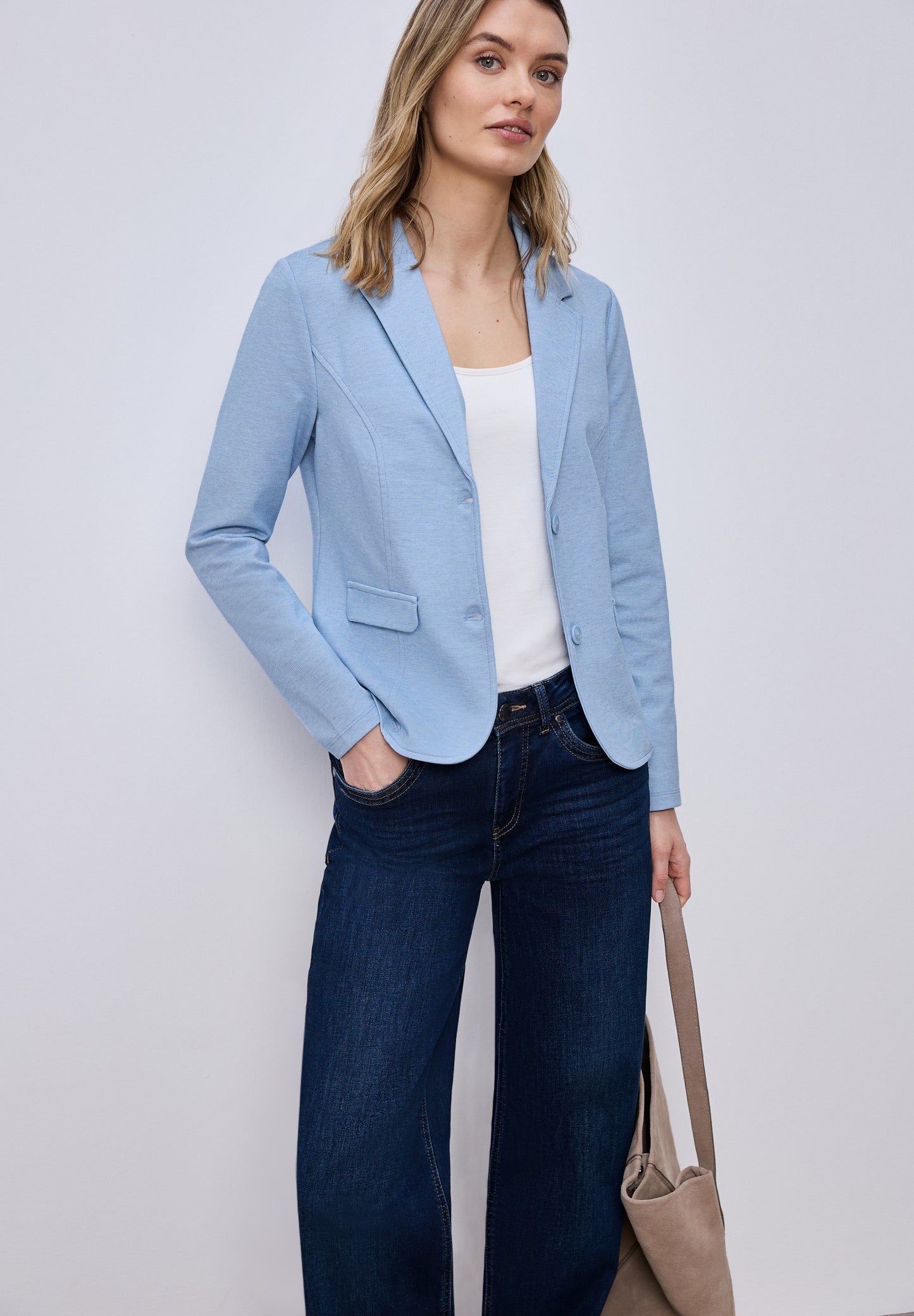Street One - Basic Blazer - Farbe: hellblau
