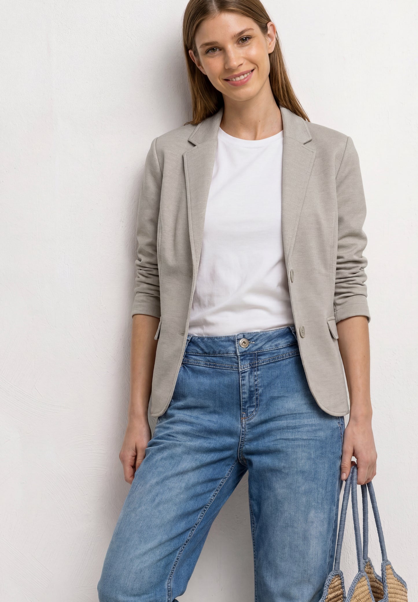 Street One - Basic  Piqué Blazer - Farbe: clay sand