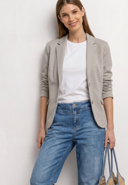 Street One - Basic  Piqué Blazer - Farbe: clay sand