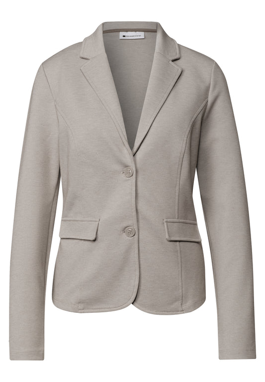 Street One - Basic  Piqué Blazer - Farbe: clay sand