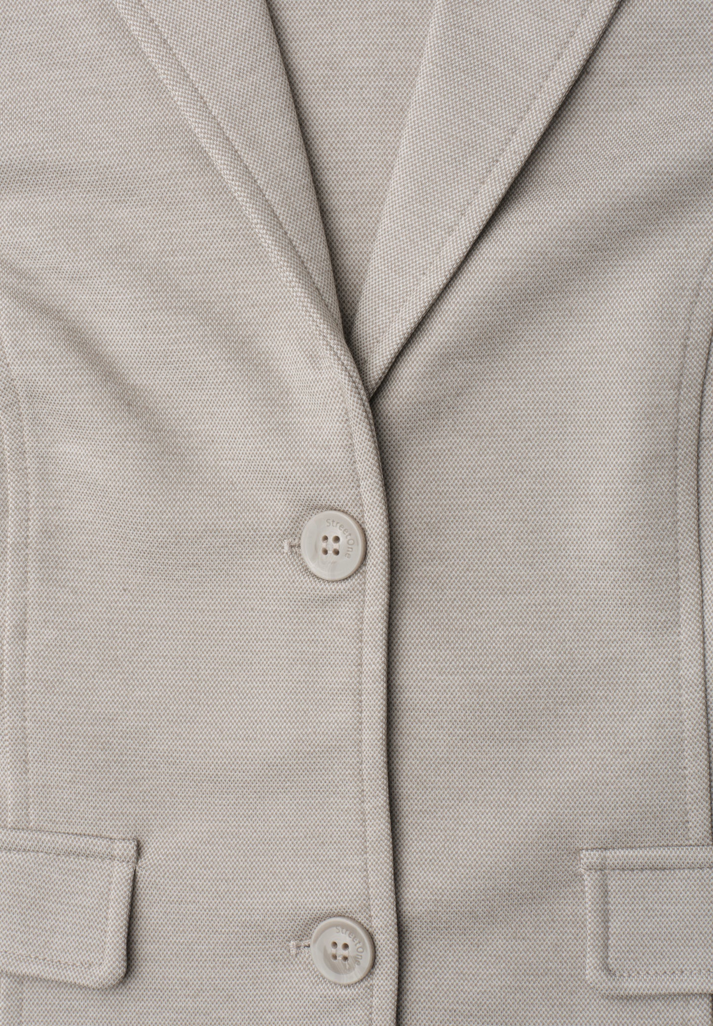 Street One - Basic  Piqué Blazer - Farbe: clay sand