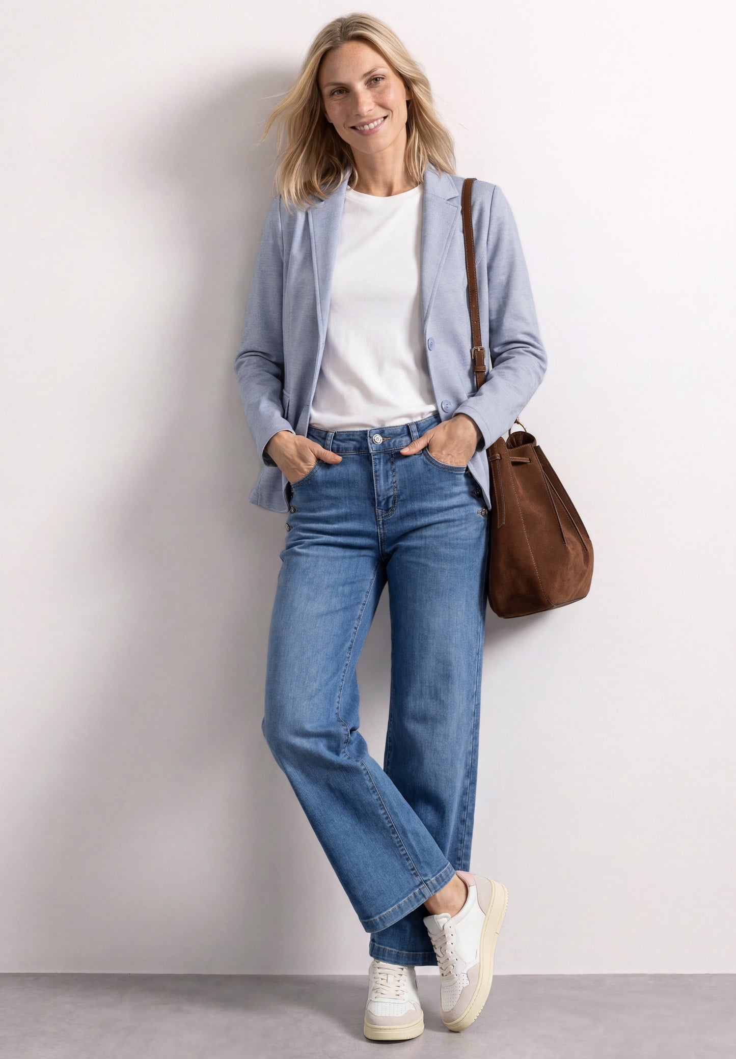 Street One - Basic Piquè Blazer - Farbe: whispery blue