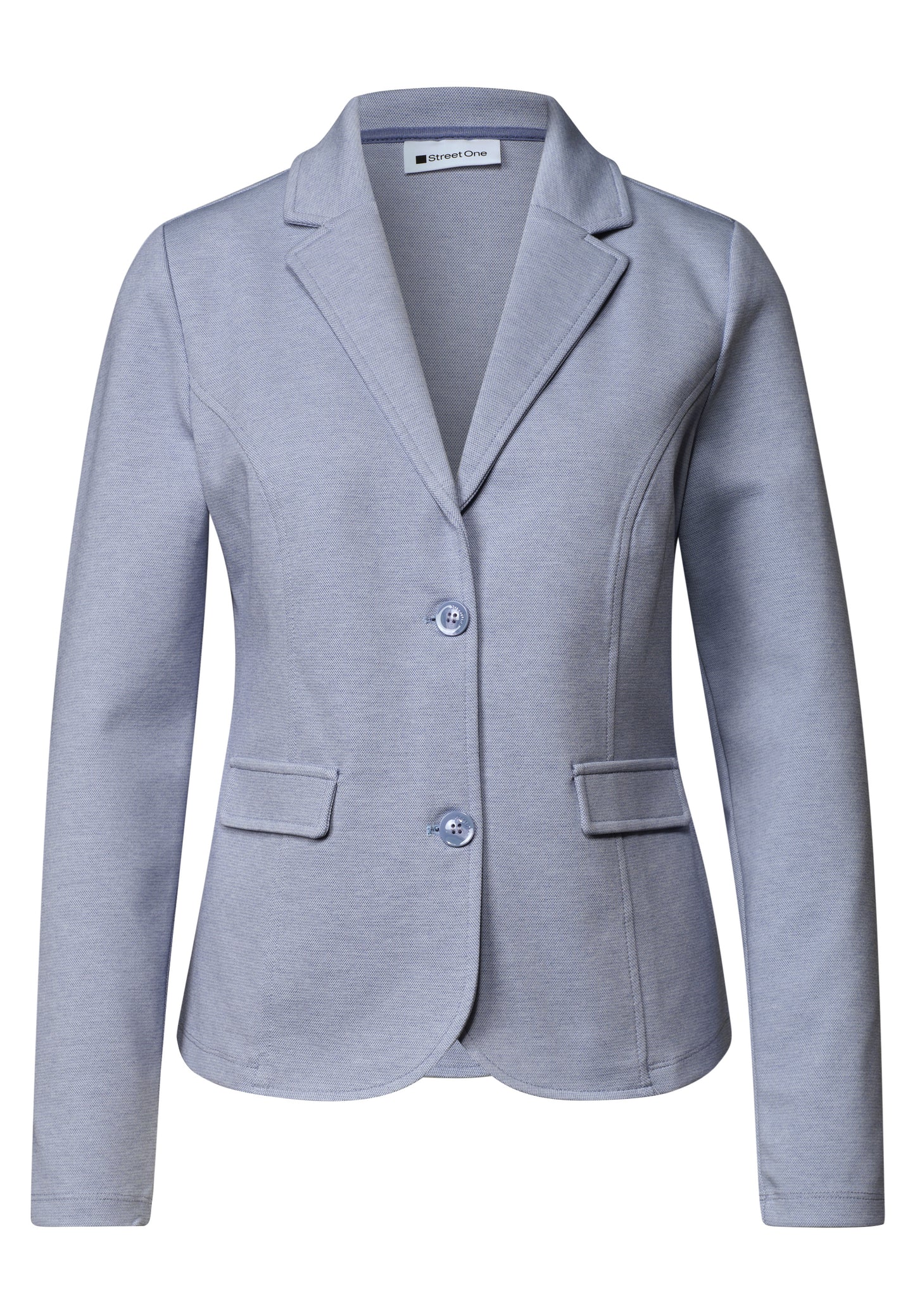 Street One - Basic Piquè Blazer - Farbe: whispery blue