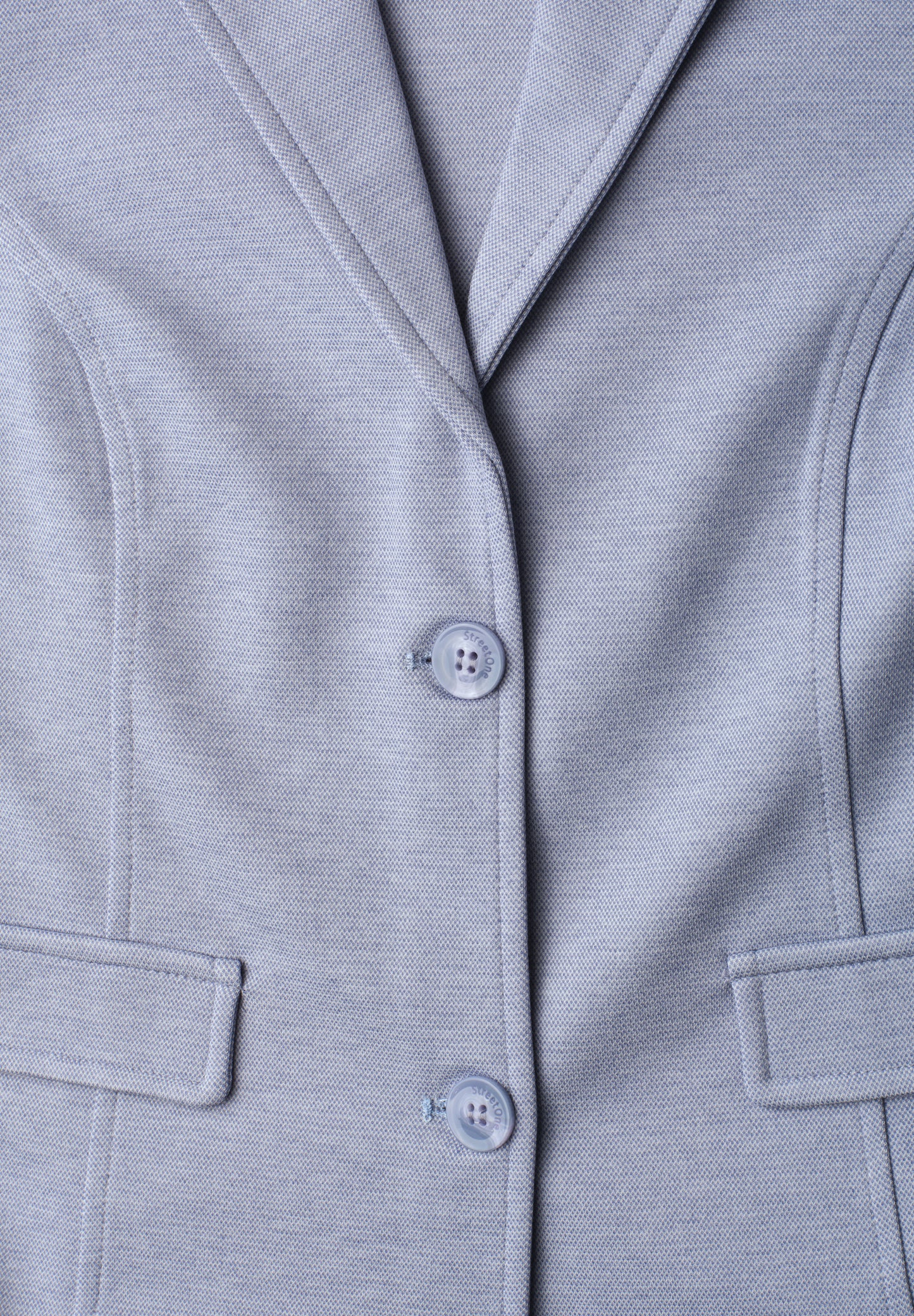 Street One - Basic Piquè Blazer - Farbe: whispery blue