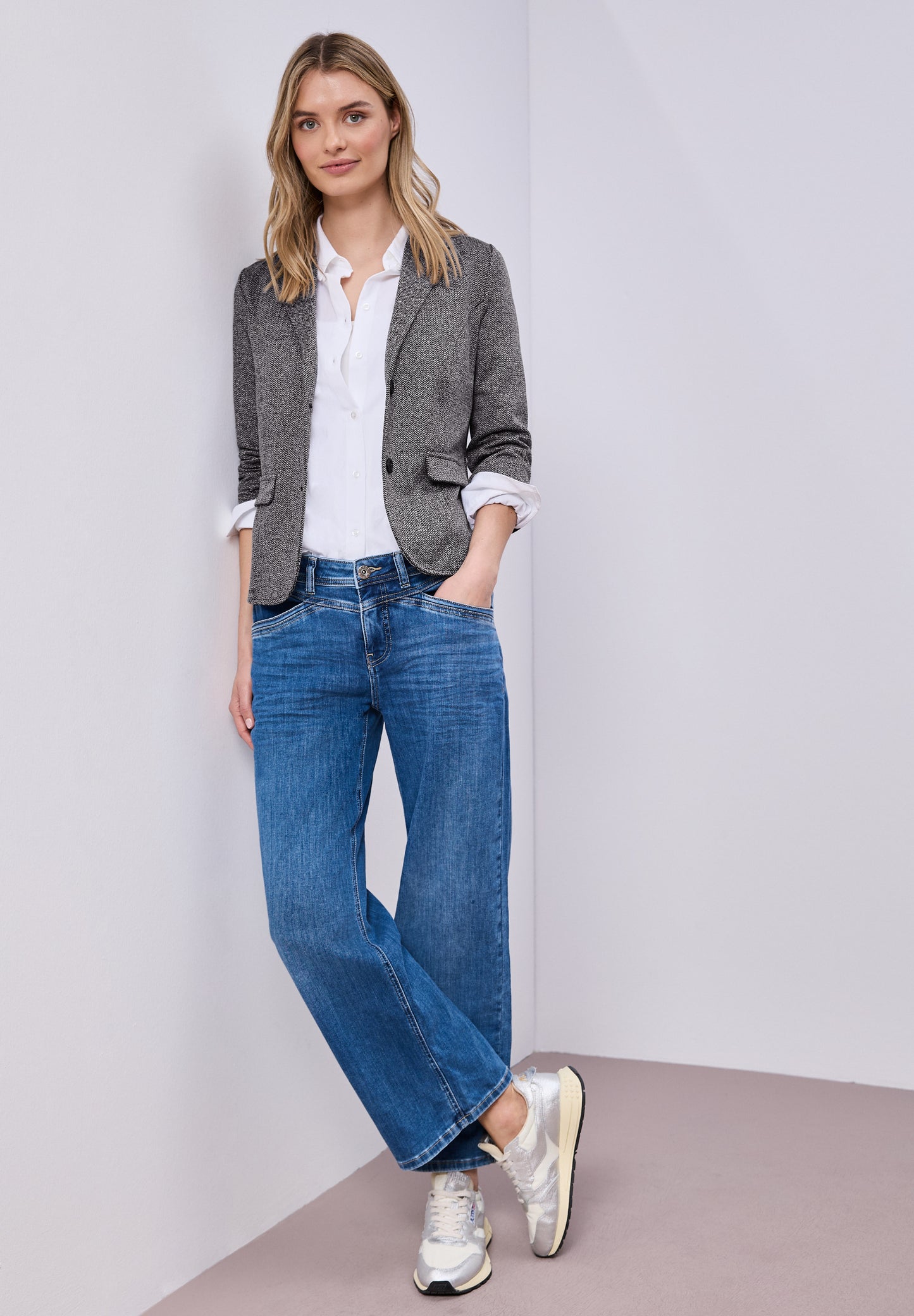 Street One - Basic Blazer mit Reverskragen - Farbe: shadowed navy