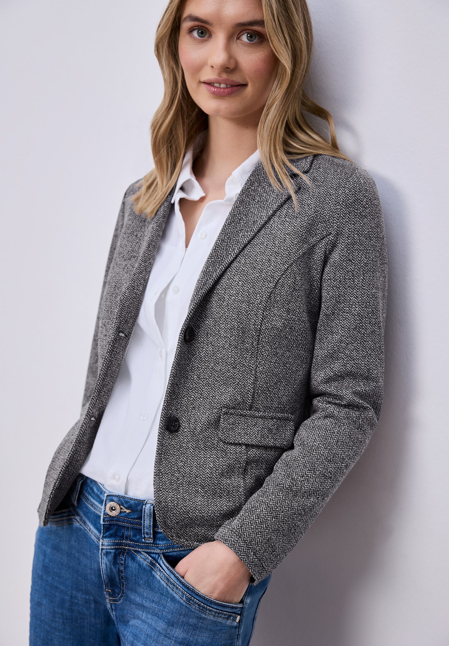Street One - Basic Blazer mit Reverskragen - Farbe: shadowed navy