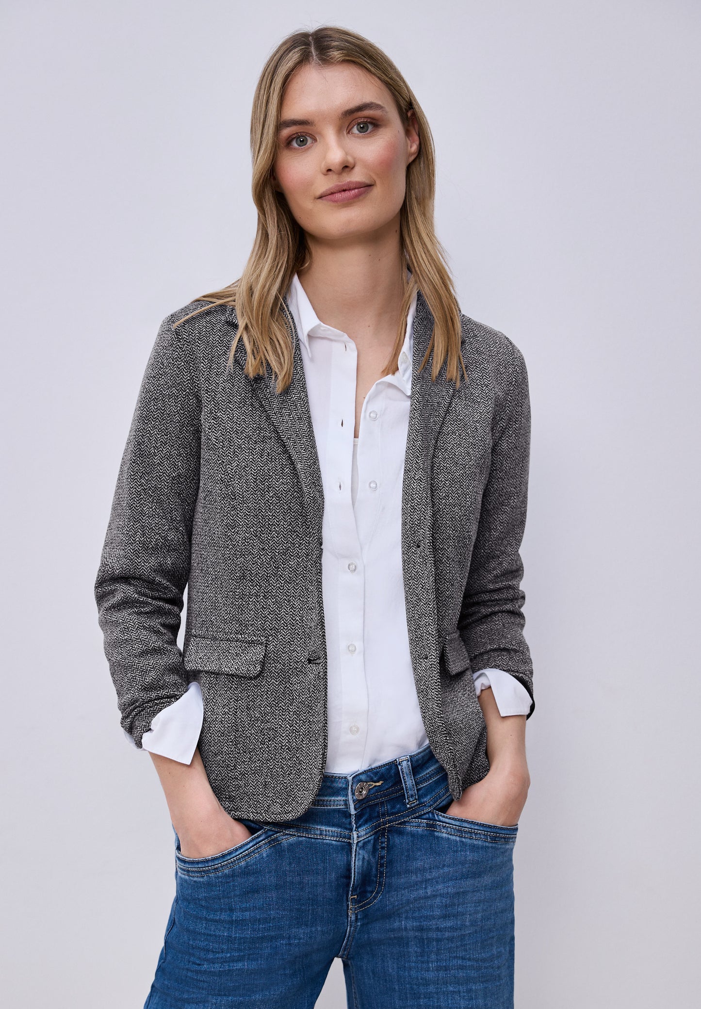 Street One - Basic Blazer mit Reverskragen - Farbe: shadowed navy