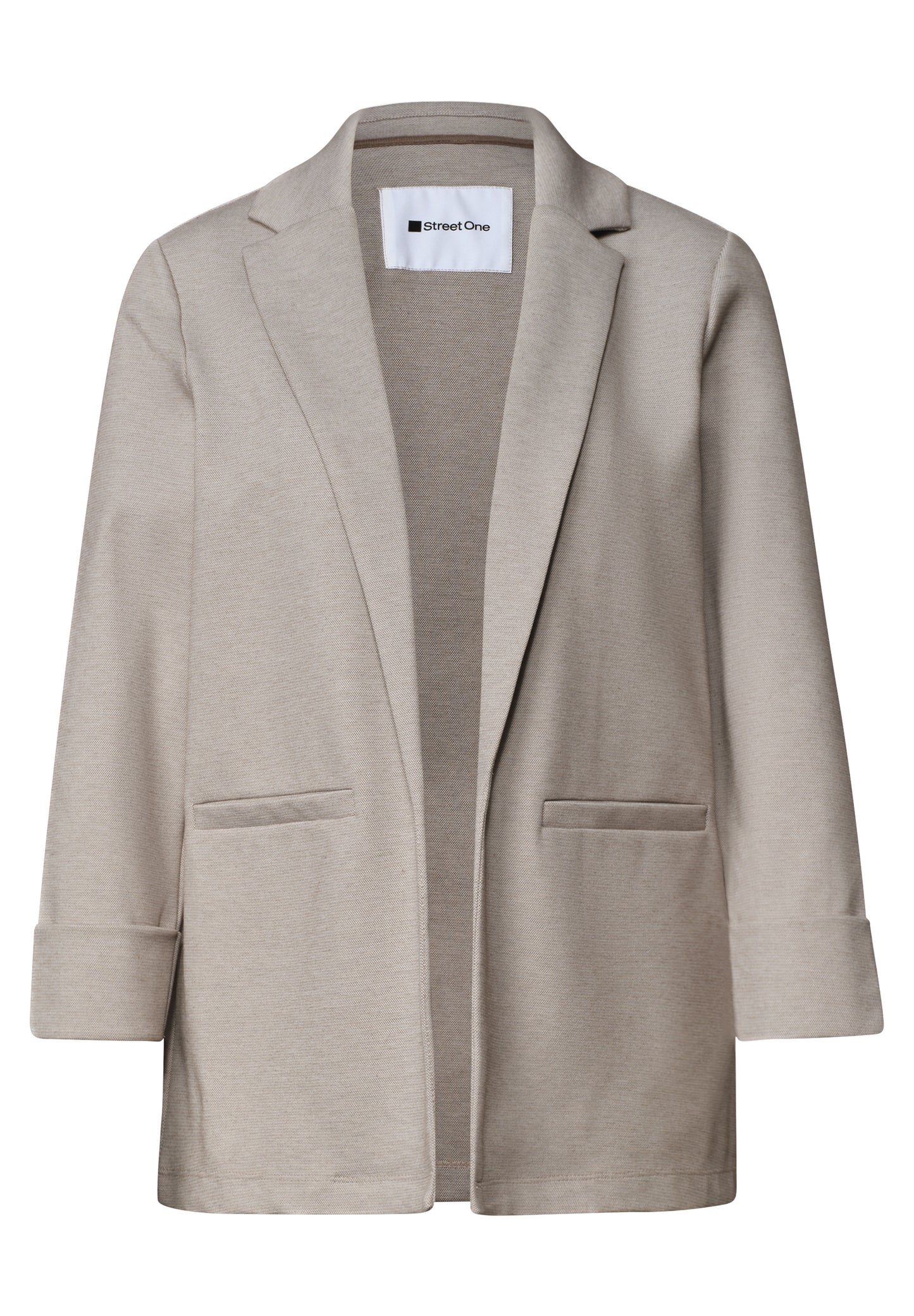 Street One - Blazer im langen und offenen Schnitt - Farbe: clay sand
