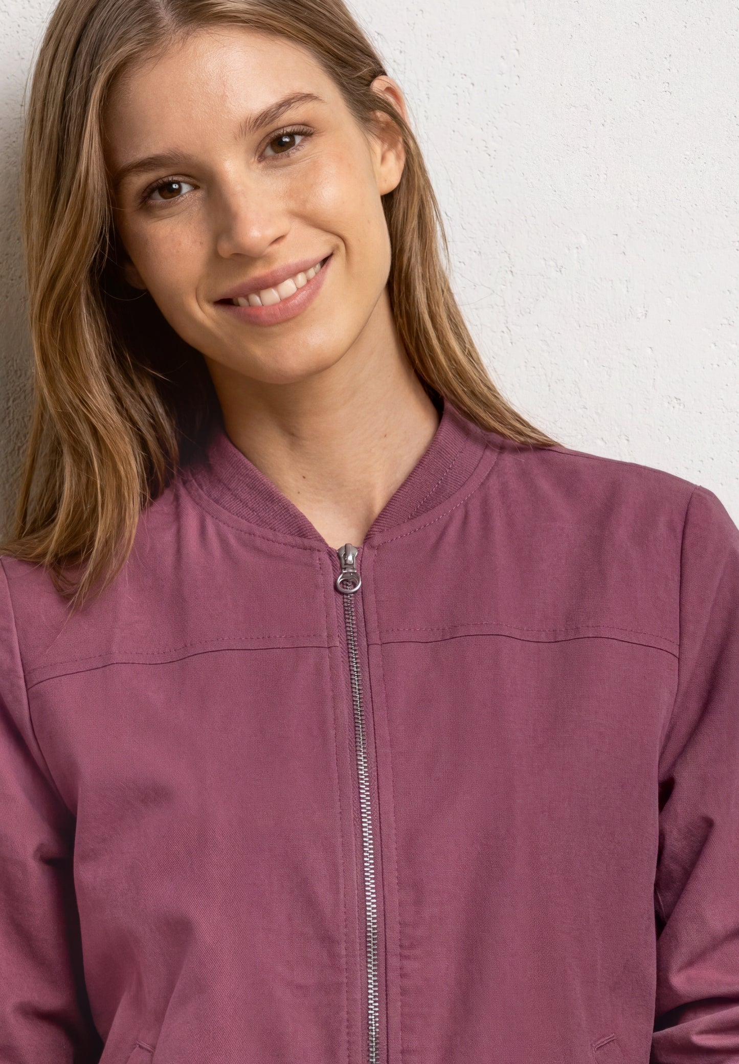 Street One - Langarm Blouson mit Zipper - Farbe: dark clouded blush
