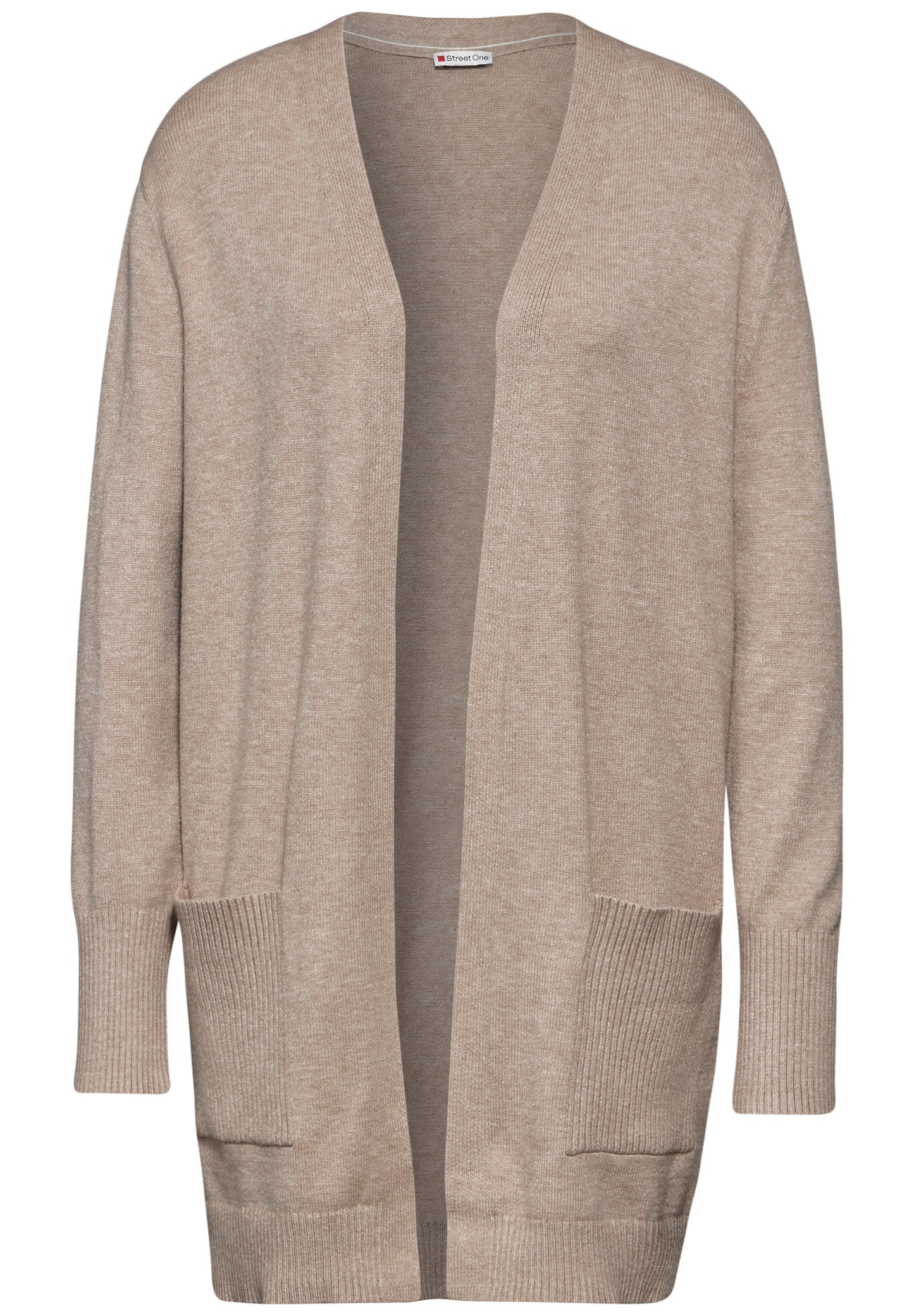 Street One Offener Cardigan - Farbe: taupe melange