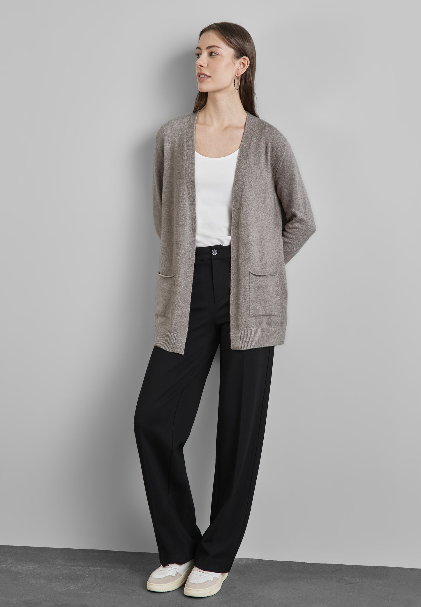 Street One Offener Cardigan - Farbe: breezy beige mel.