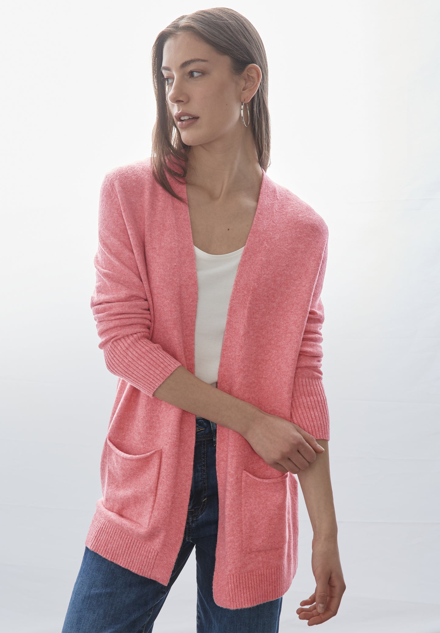 Street One Offener Cardigan - Farbe: sugar coral mel.