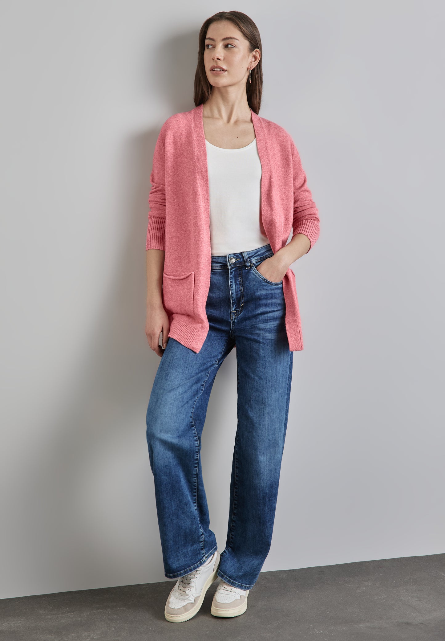 Street One Offener Cardigan - Farbe: sugar coral mel.