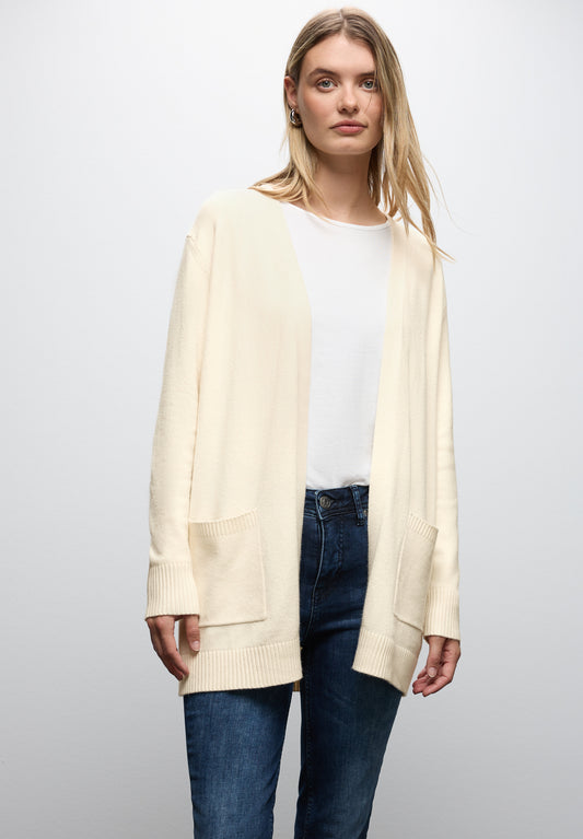 Street One Offener Cosy Cardigan - Farbe: soft beige