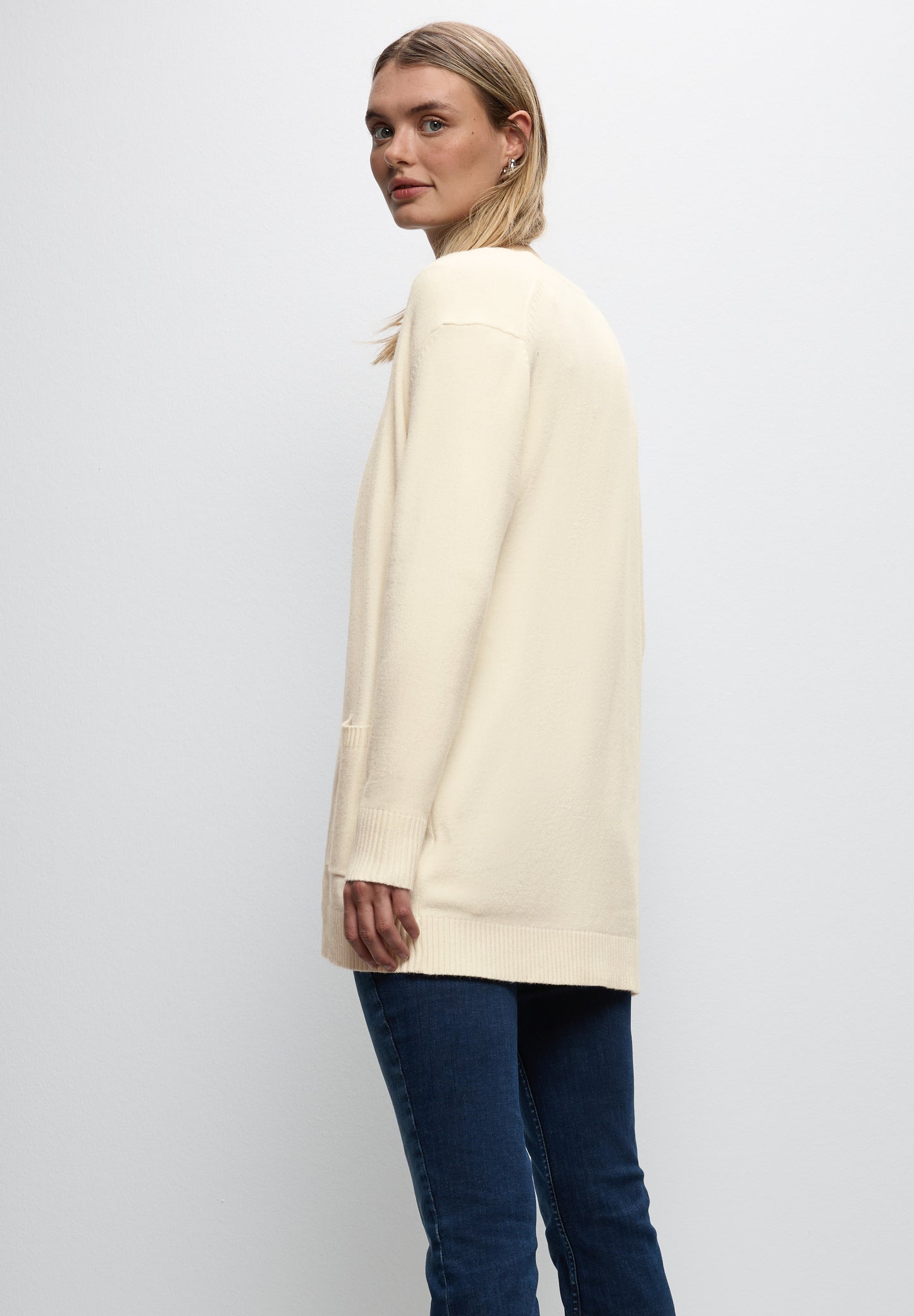 Street One Offener Cosy Cardigan - Farbe: soft beige