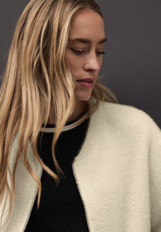 Street One - Cardigan im Blouson-Look - Farbe: soft beige