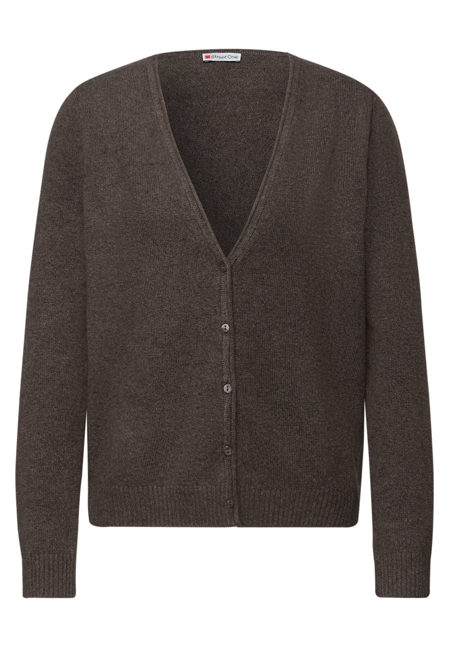 Street One - Kuscheliger V-Neck Cardigan - Farbe: braun