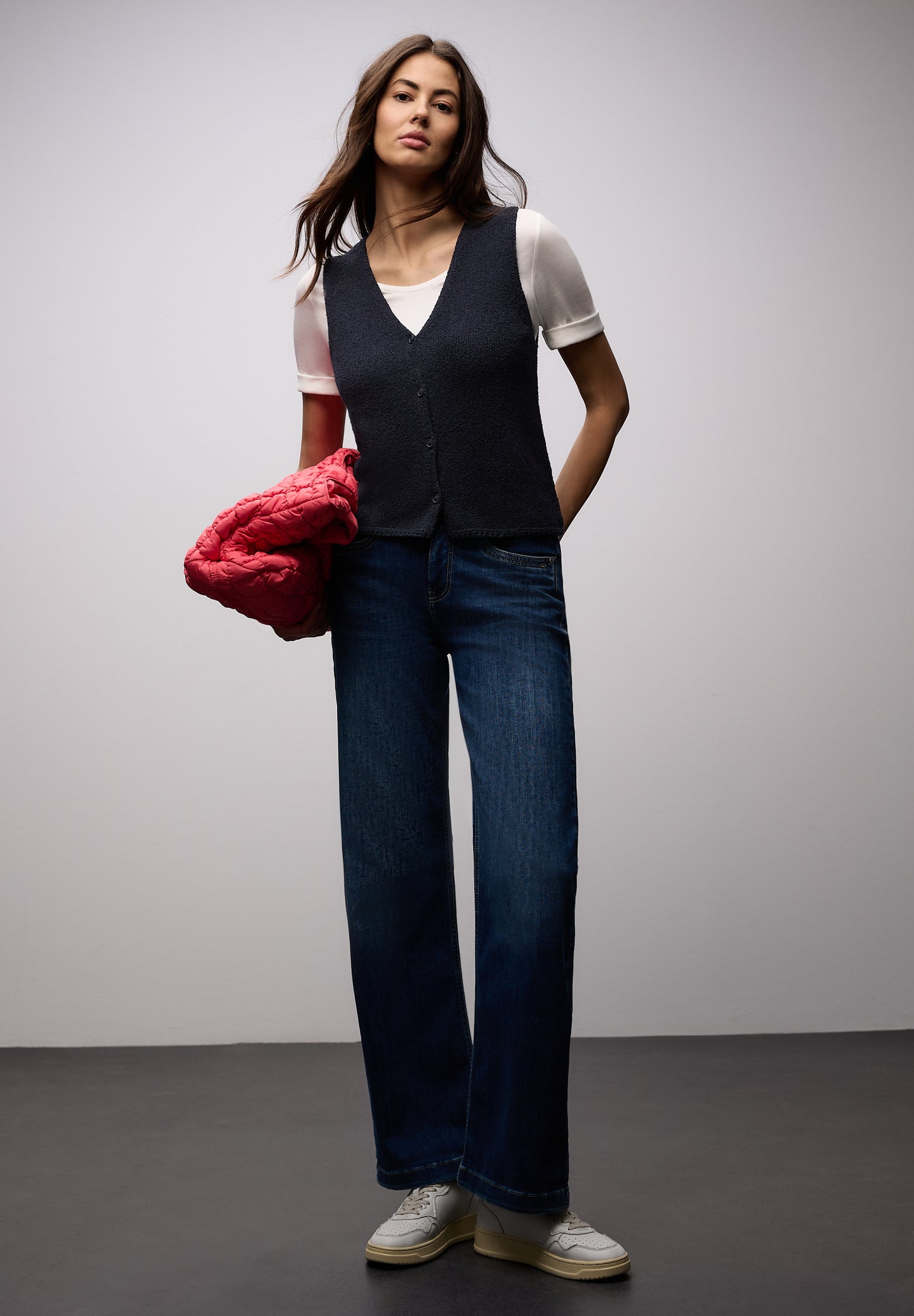 Street One - Weste in Unifarbe - Farbe: shadowed navy