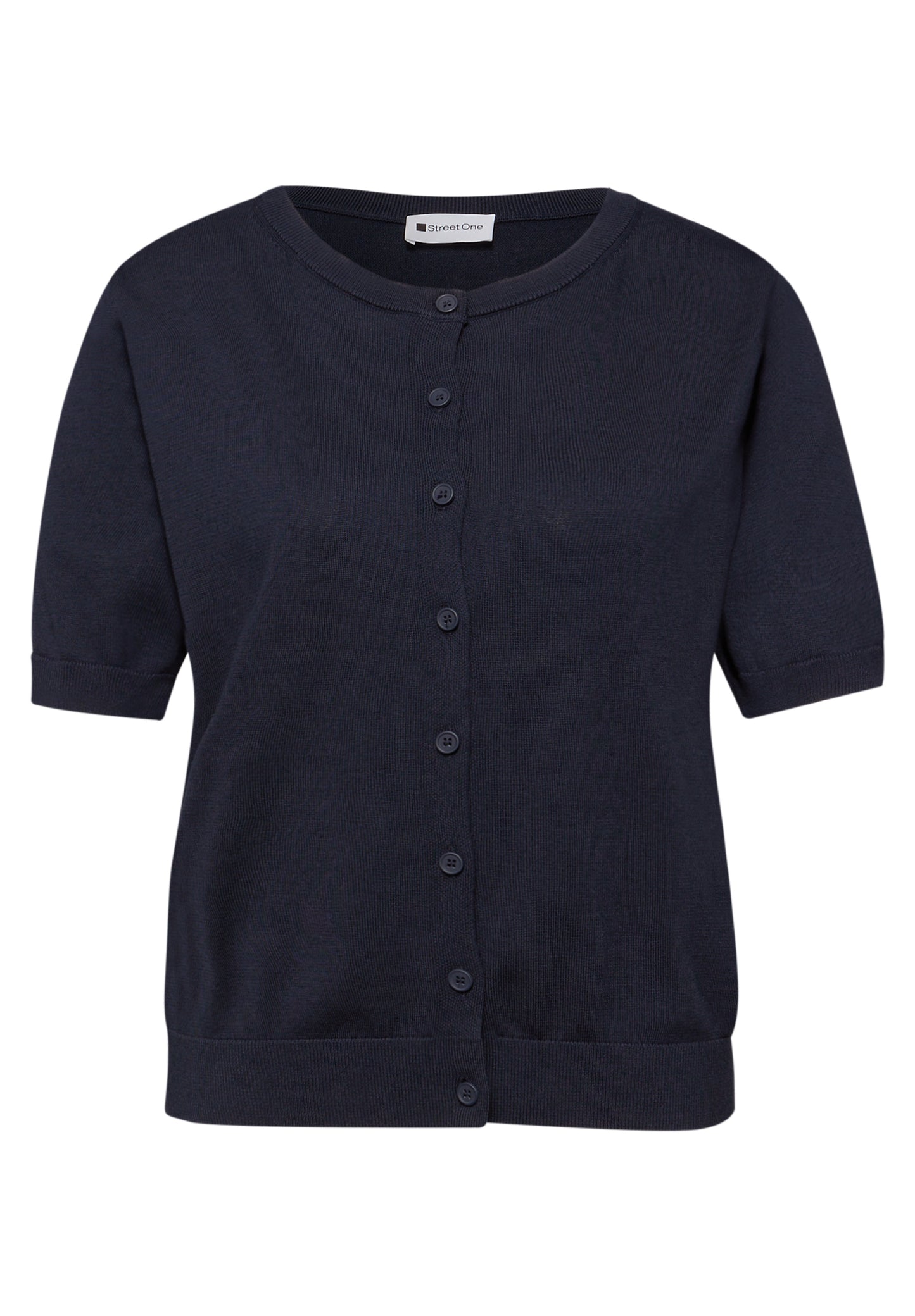Street One - Kurzarm Cardigan mit Rundhals - Farbe: shadowed navy