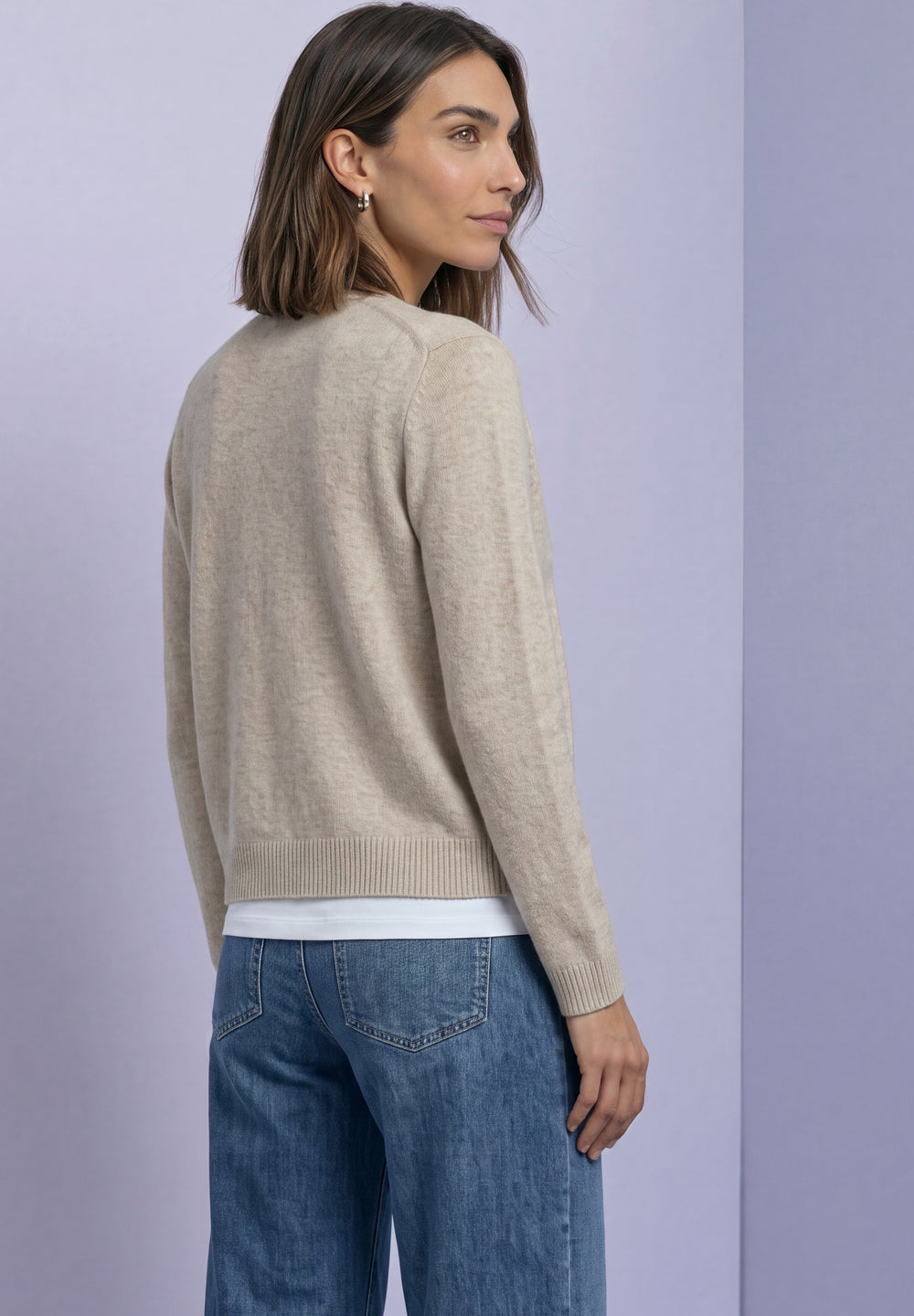 Street One Cardigan in Clay Sand Melange kombiniert