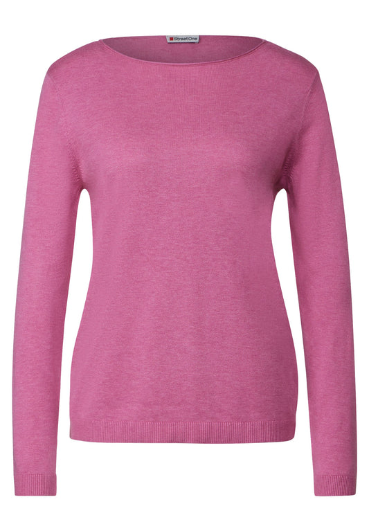 Street One - Basic Pullover - pink melange