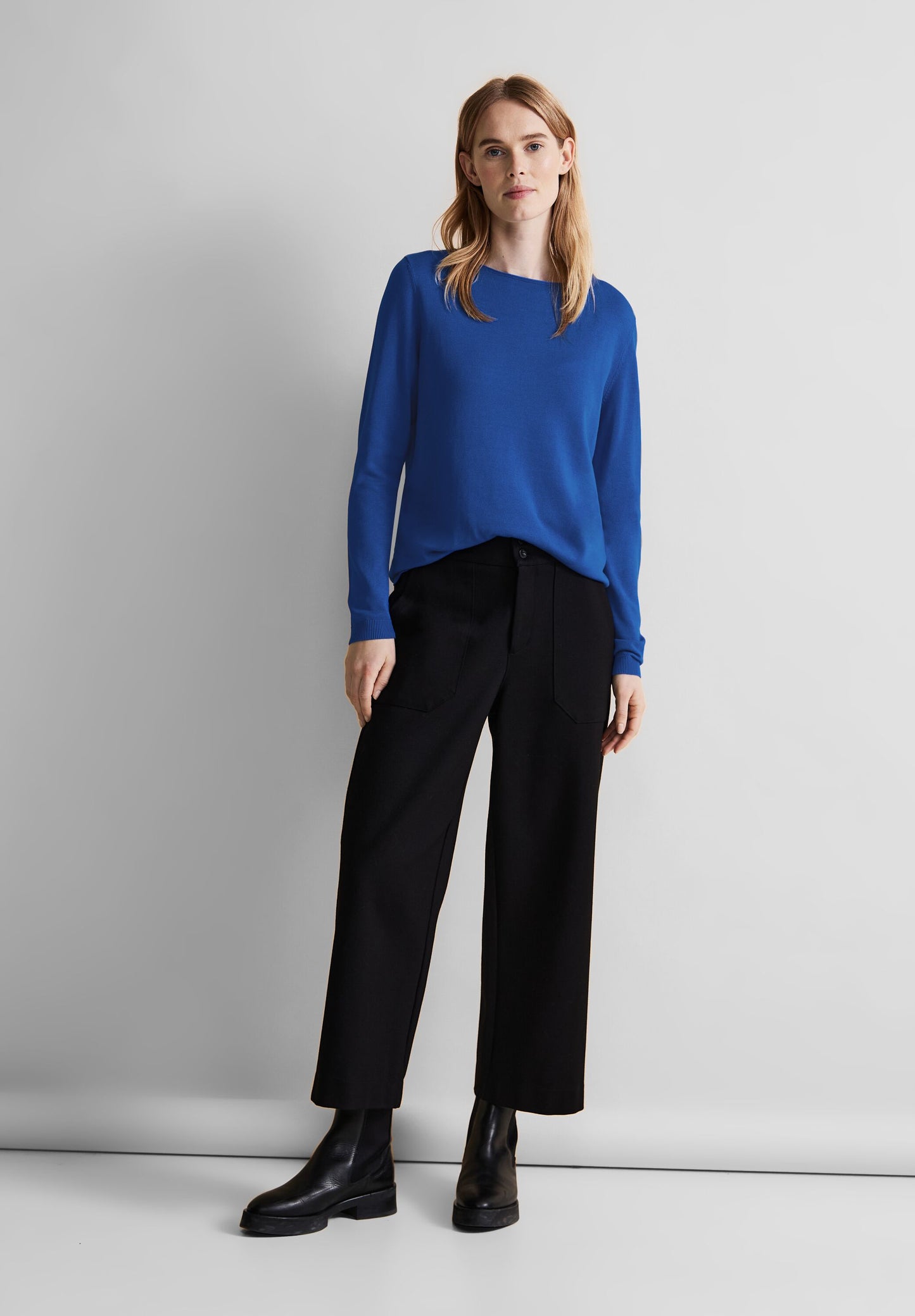 Street One - Basic Pullover - blau