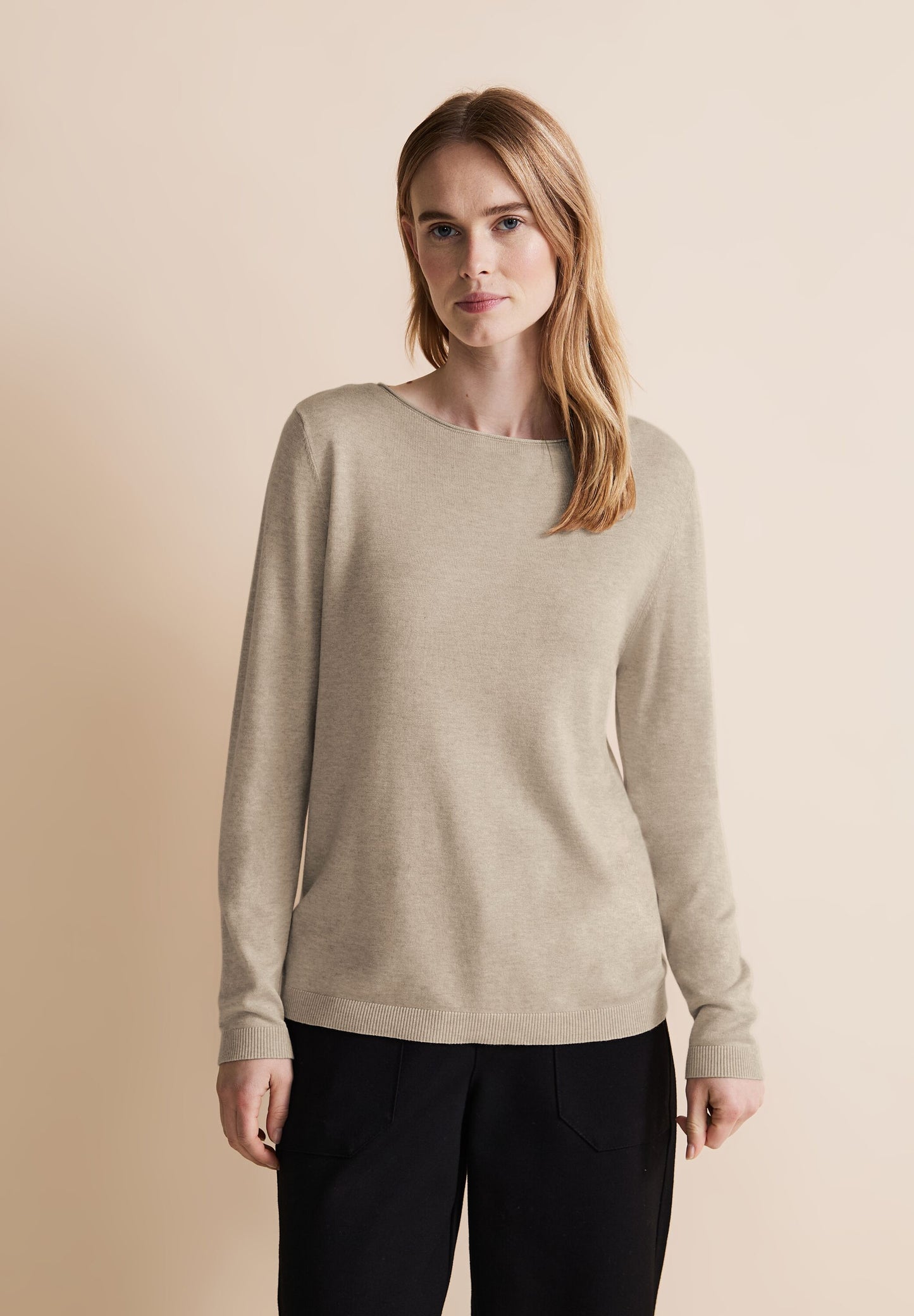Street One - Basic Pullover - sand melange