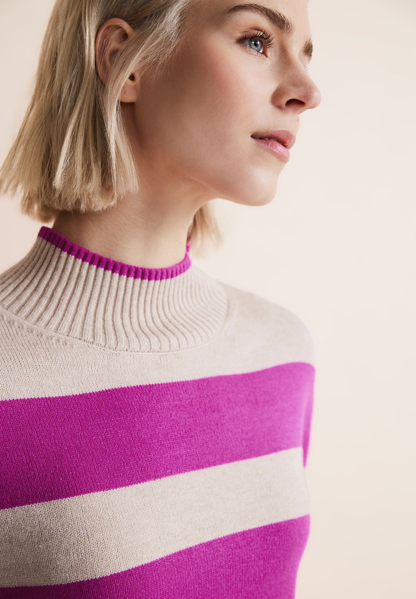 Street One - Streifen Pullover - pink