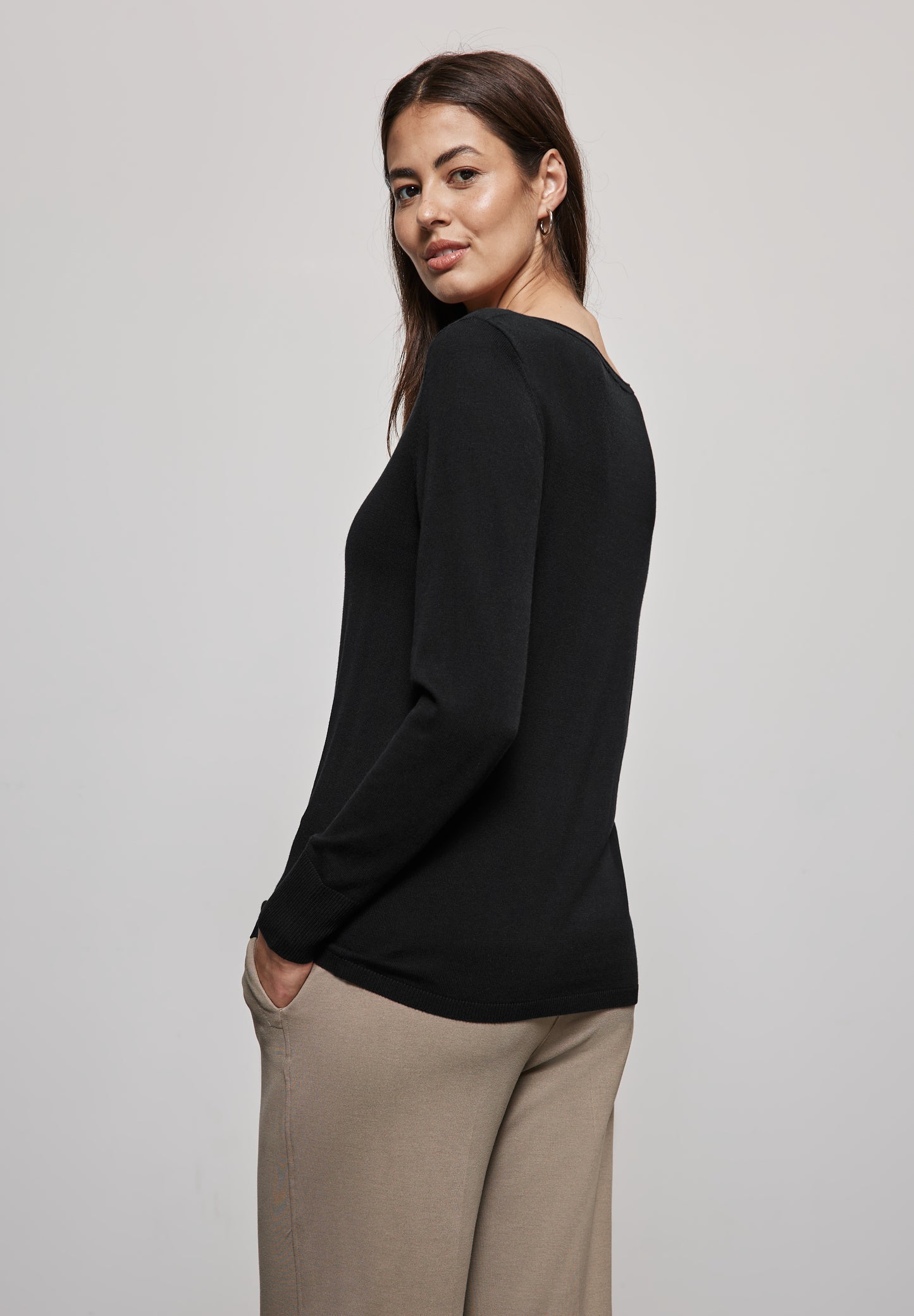 Street One Basic Pullover - Farbe: schwarz