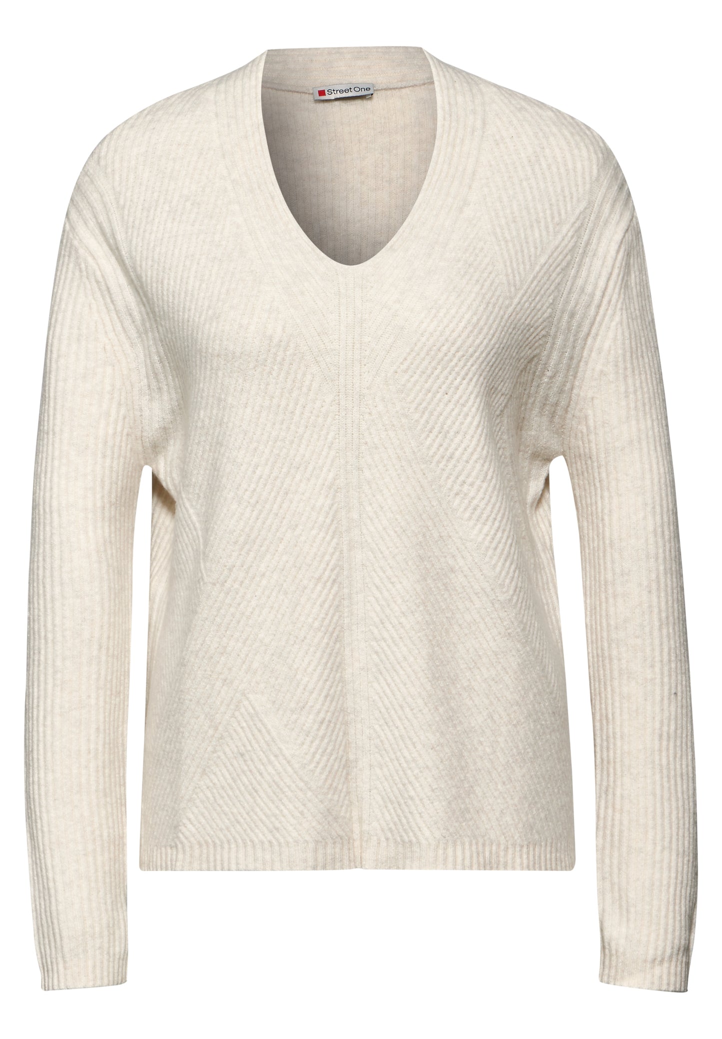 Street One Strukturpullover - Farbe: beige