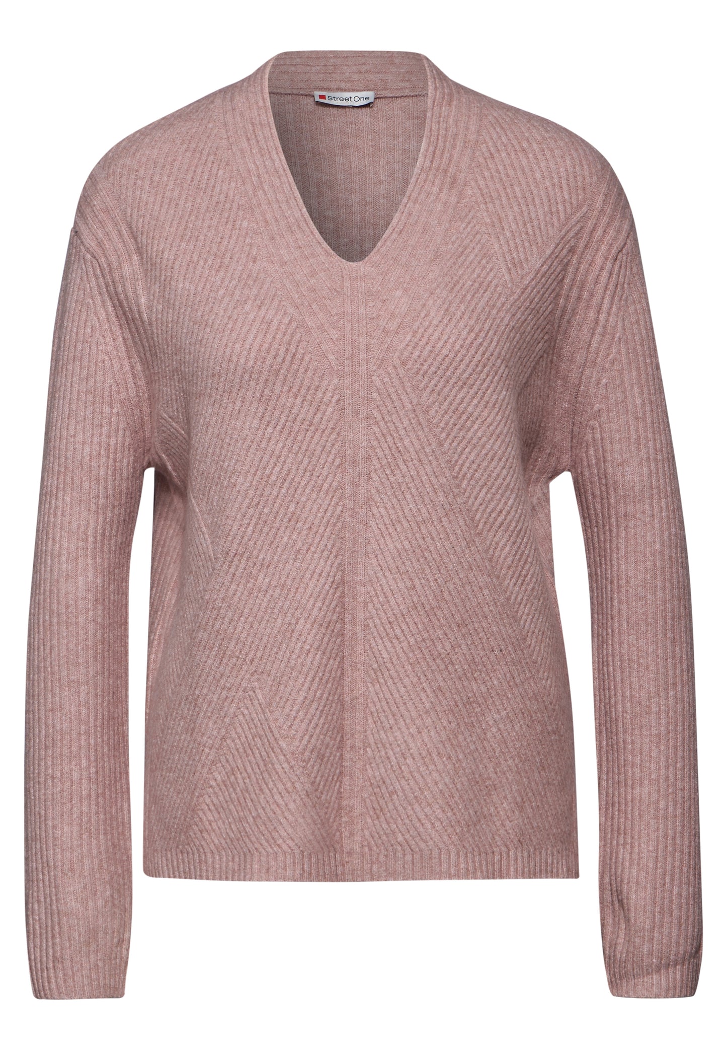 Street One Strukturpullover - Farbe: rosewood pink