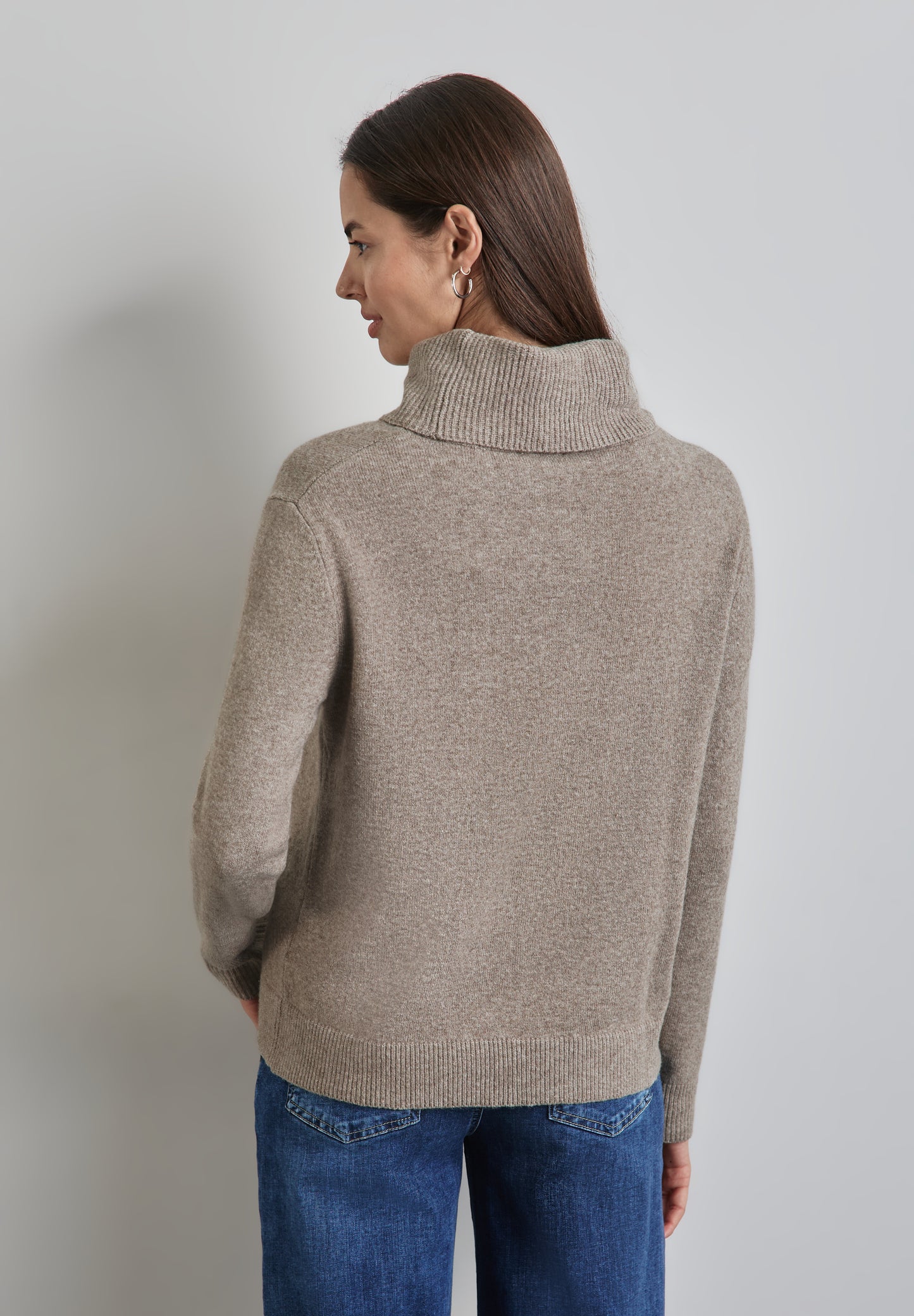 Street One Rollkragen Pullover - Farbe: mocha beige mel.