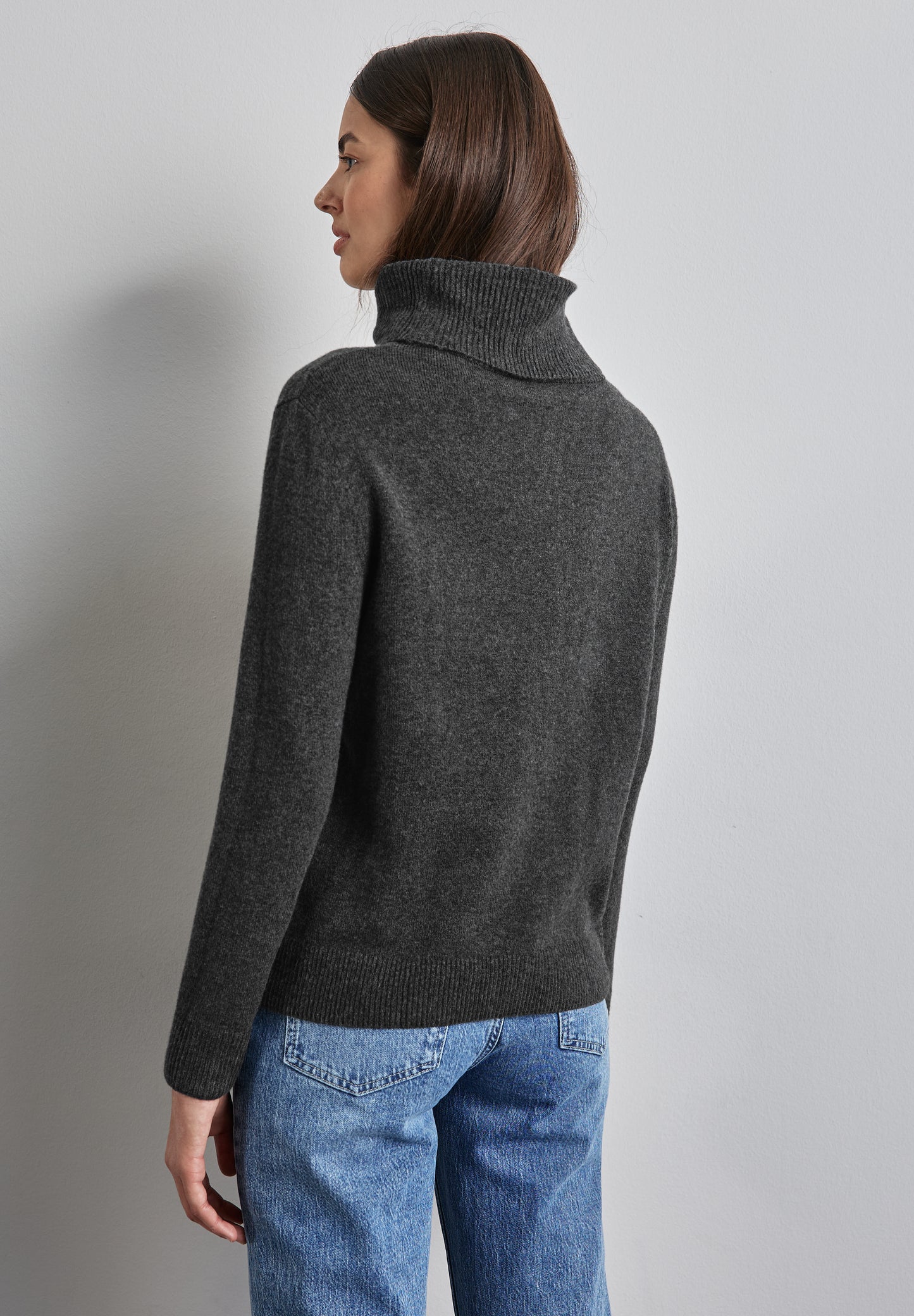 Street One Rollkragen Sweater - Farbe: gravel grey mel.