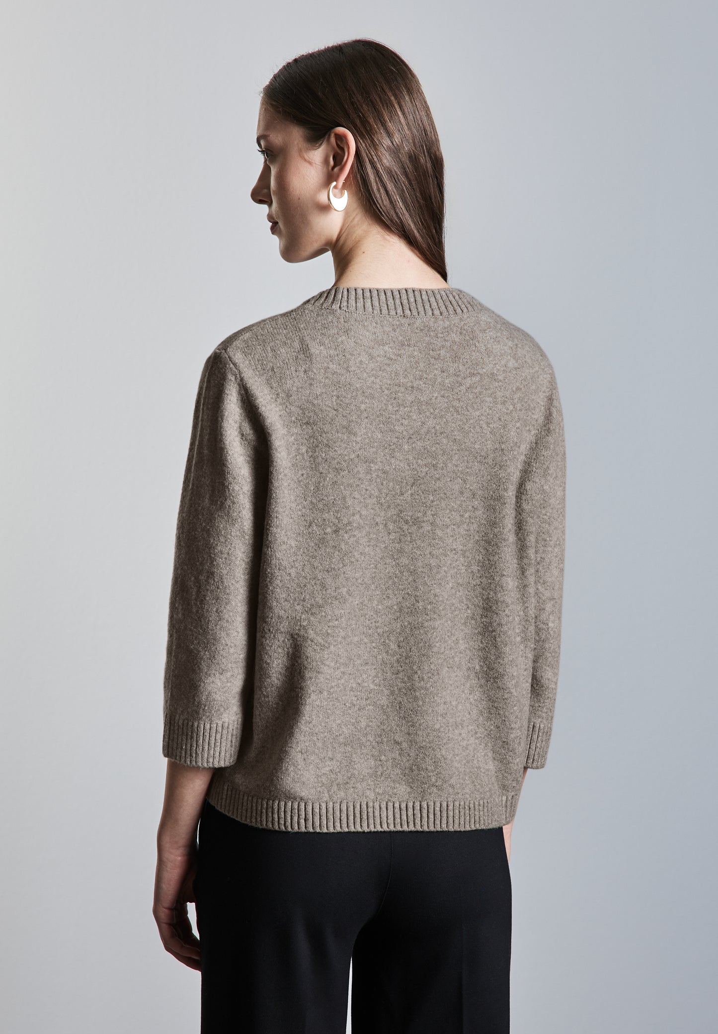 Street One Strickpullover mit Rundhals - Farbe: breezy beige mel.