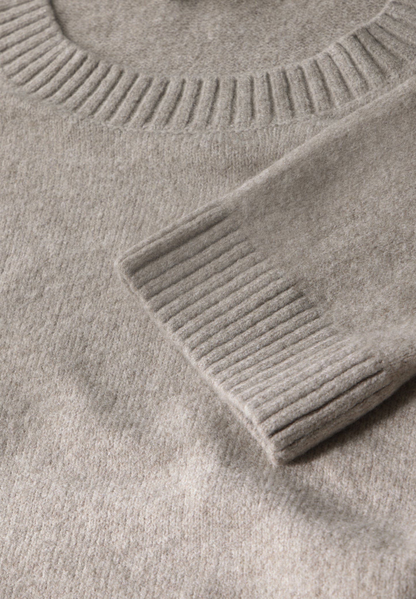 Street One Strickpullover mit Rundhals - Farbe: breezy beige mel.