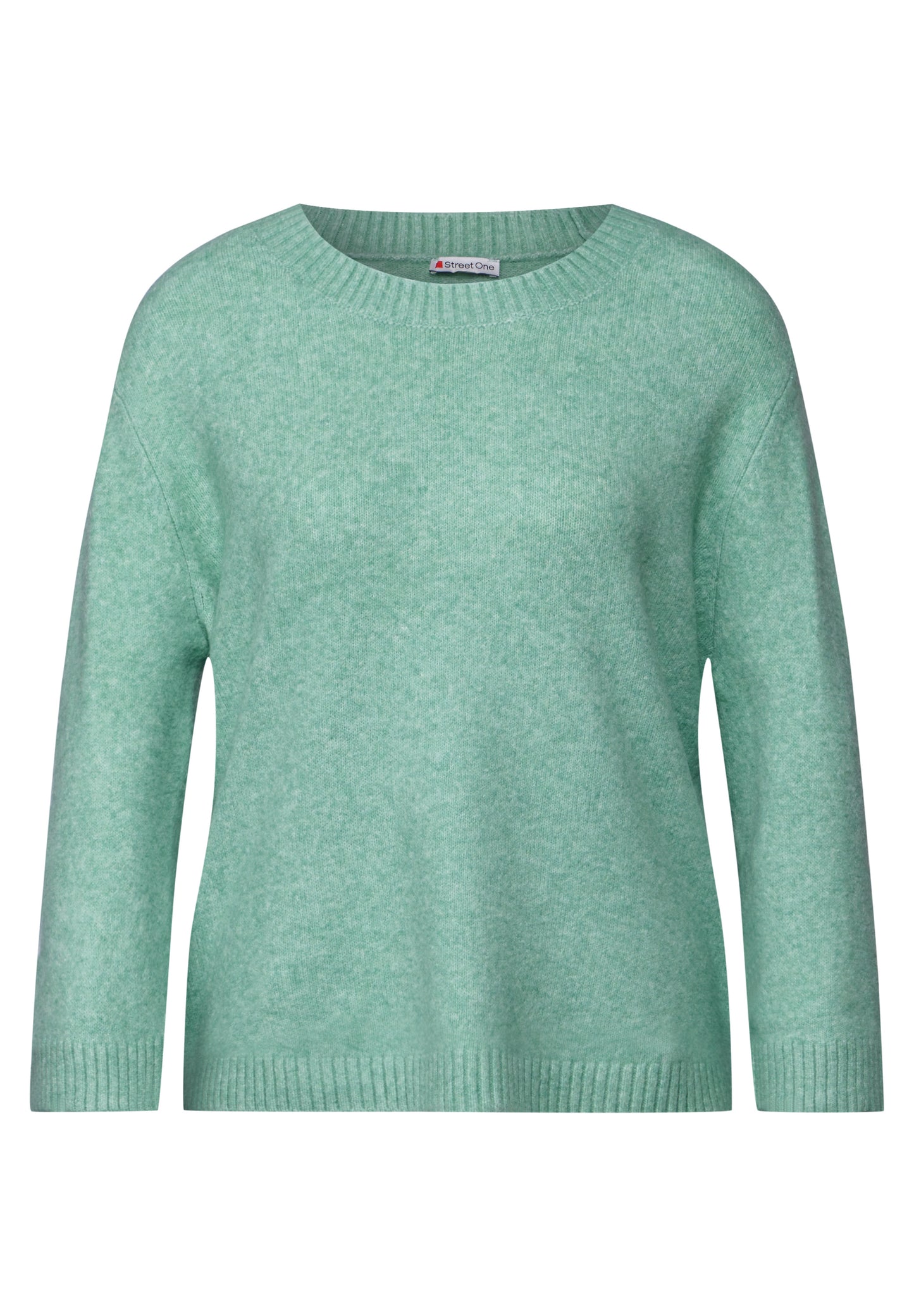 Street One Pullover mit Rundhals - Farbe: grün mel.