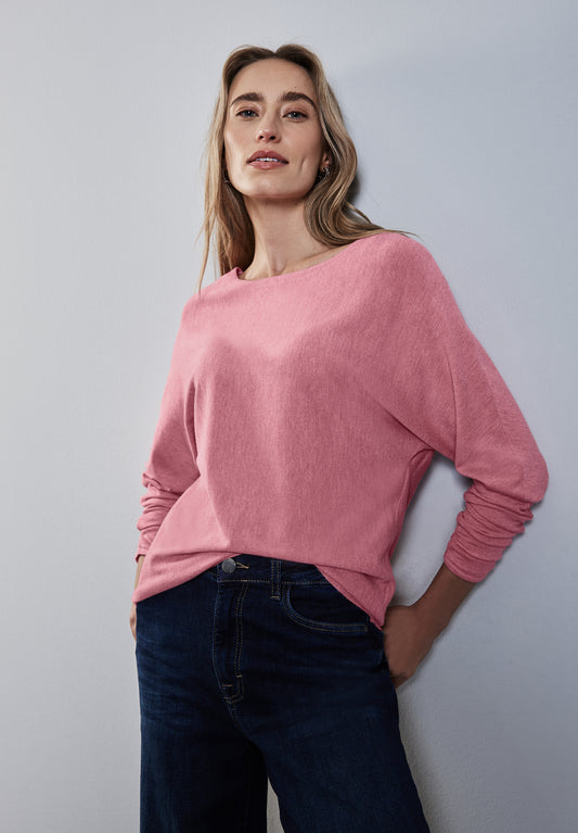 Street One Dolman Pullover - Farbe: sugar coral mel.