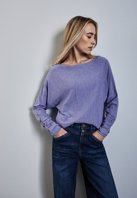 Street One Dolman Pullover - Farbe: lilac dusk mel.