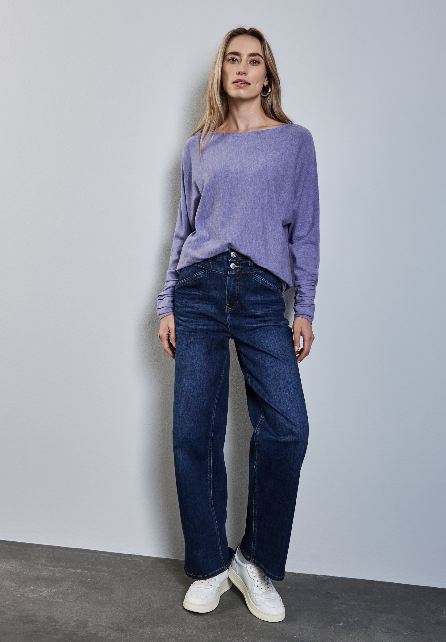 Street One Dolman Pullover - Farbe: lilac dusk mel.