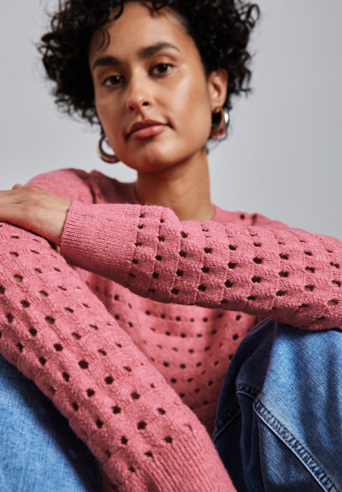 Street One Pullover mit Struktur - Farbe: sugar coral mel.