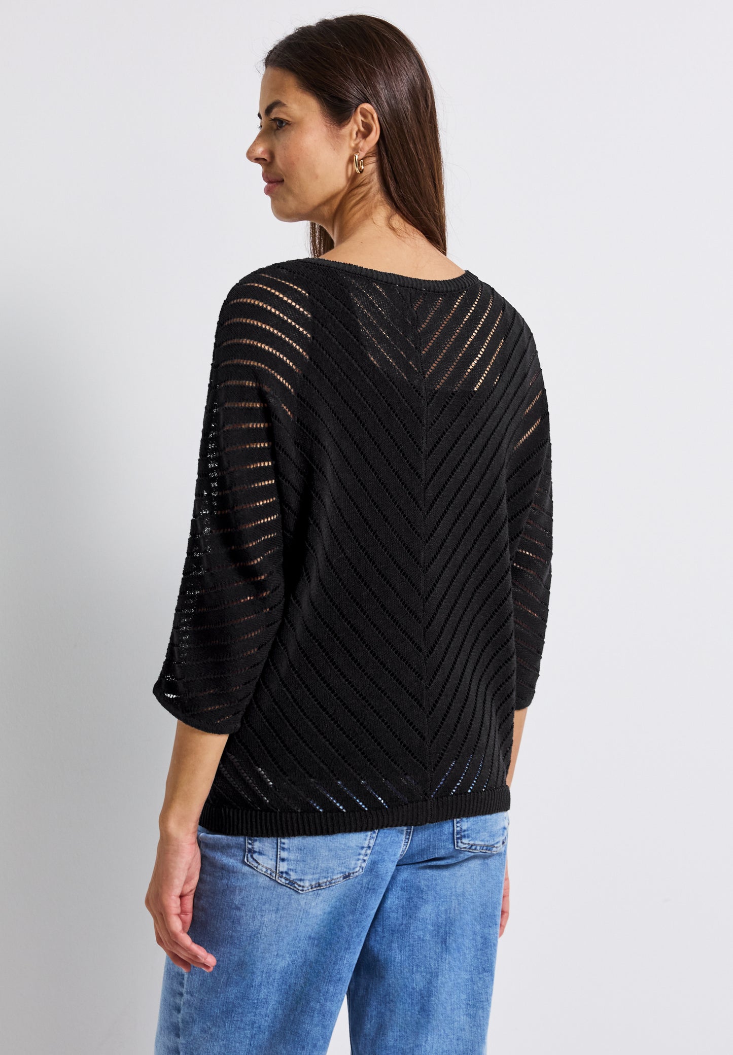 Street One Strukturpullover - Farbe: Black